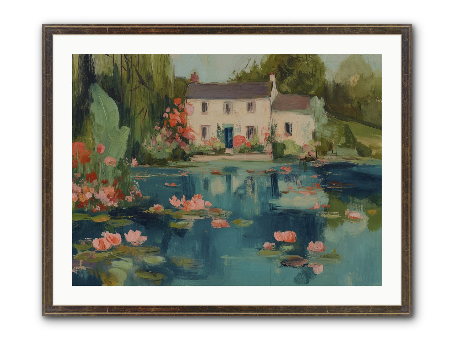Nature's Looking Glass Framed Print - Slimwoods Black/Gold 32x24