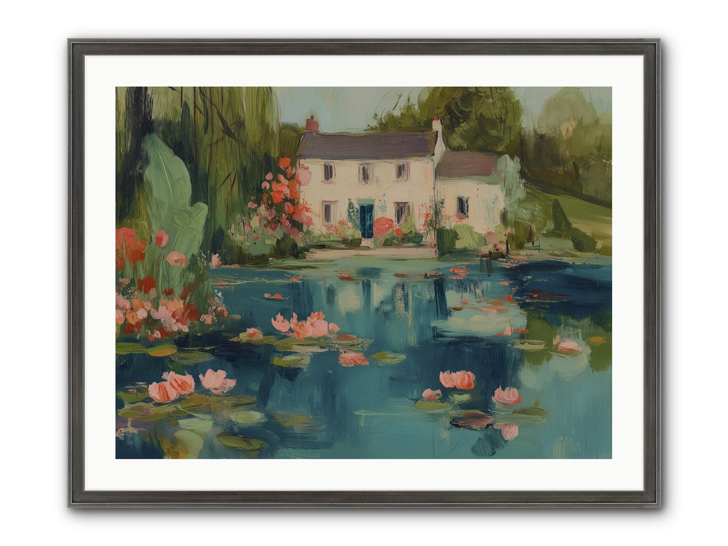 Nature's Looking Glass Framed Print - Slimwoods Black/Silver 32x24