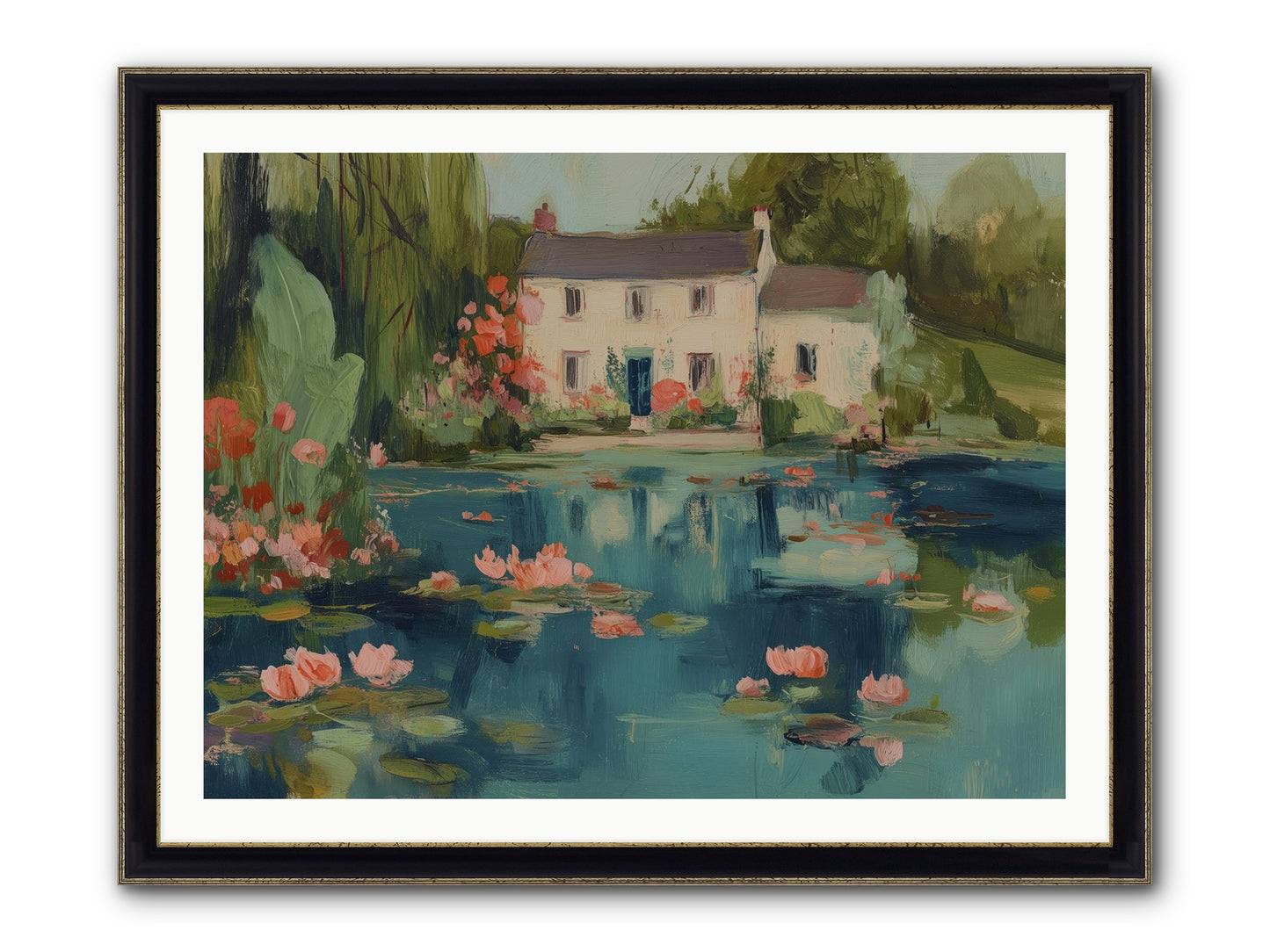 Nature's Looking Glass Framed Print - Black & Gold 40x30