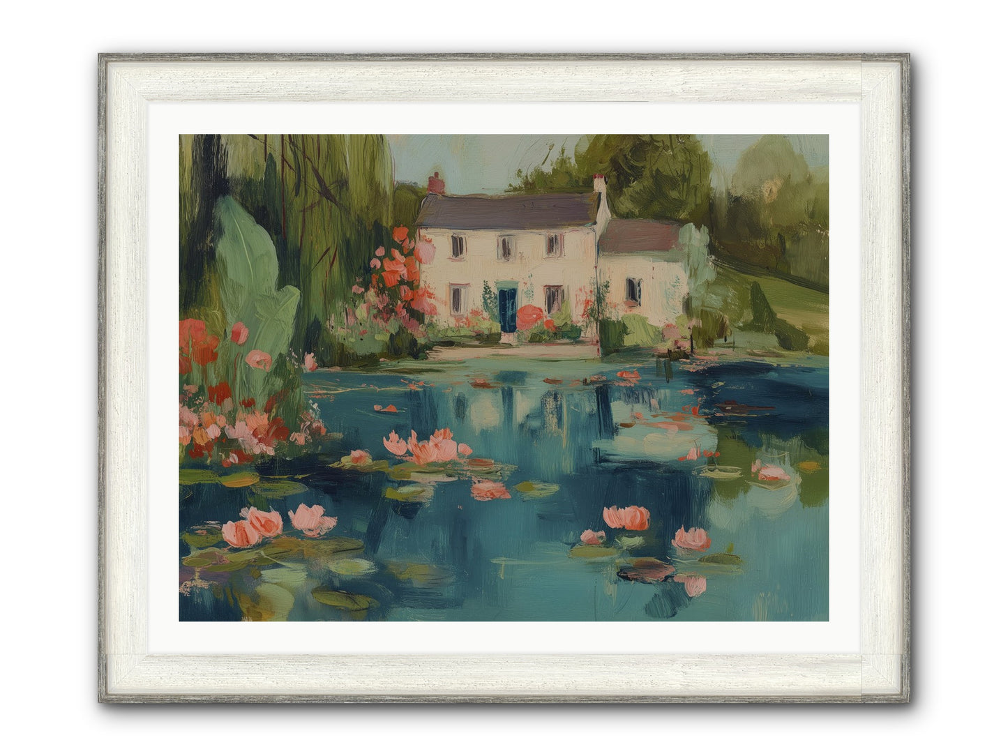 Nature's Looking Glass Framed Print - Driftwood White 40x30