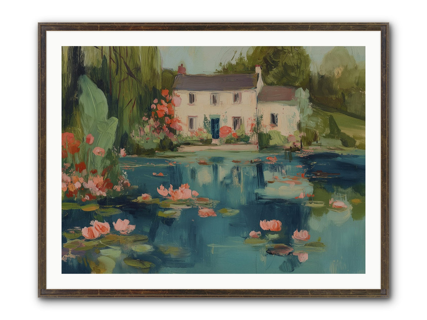 Nature's Looking Glass Framed Print - Slimwoods Black/Gold 40x30