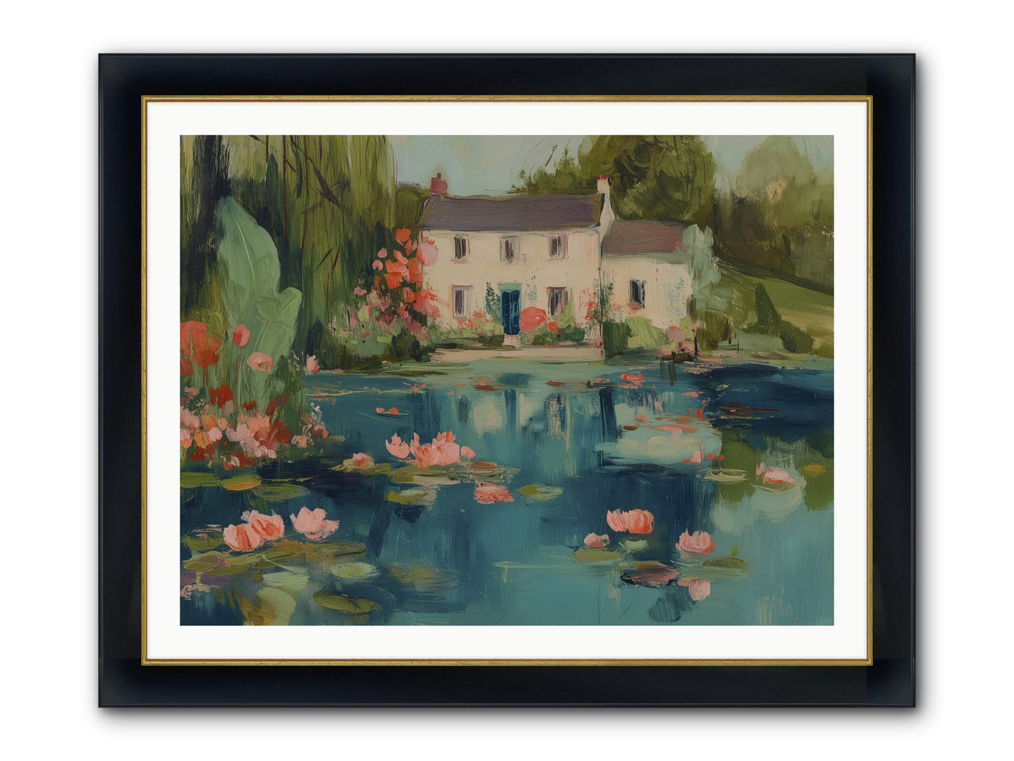 Nature's Looking Glass Framed Print - Wide Black w/Gold 40x30