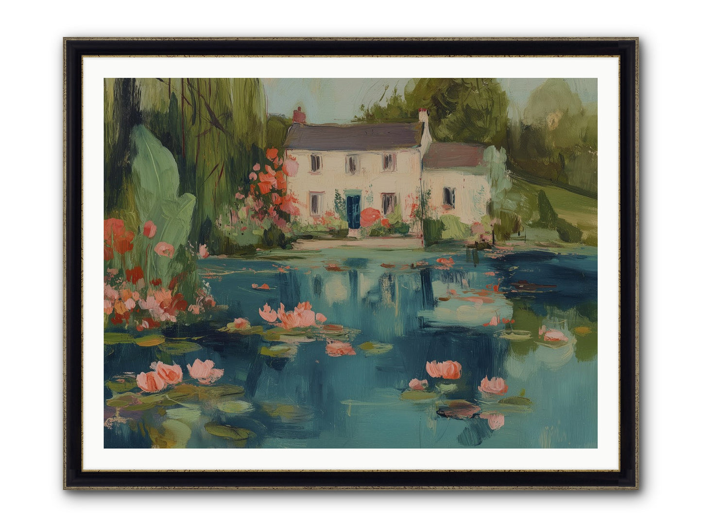 Nature's Looking Glass Framed Print - Black & Gold 48x36