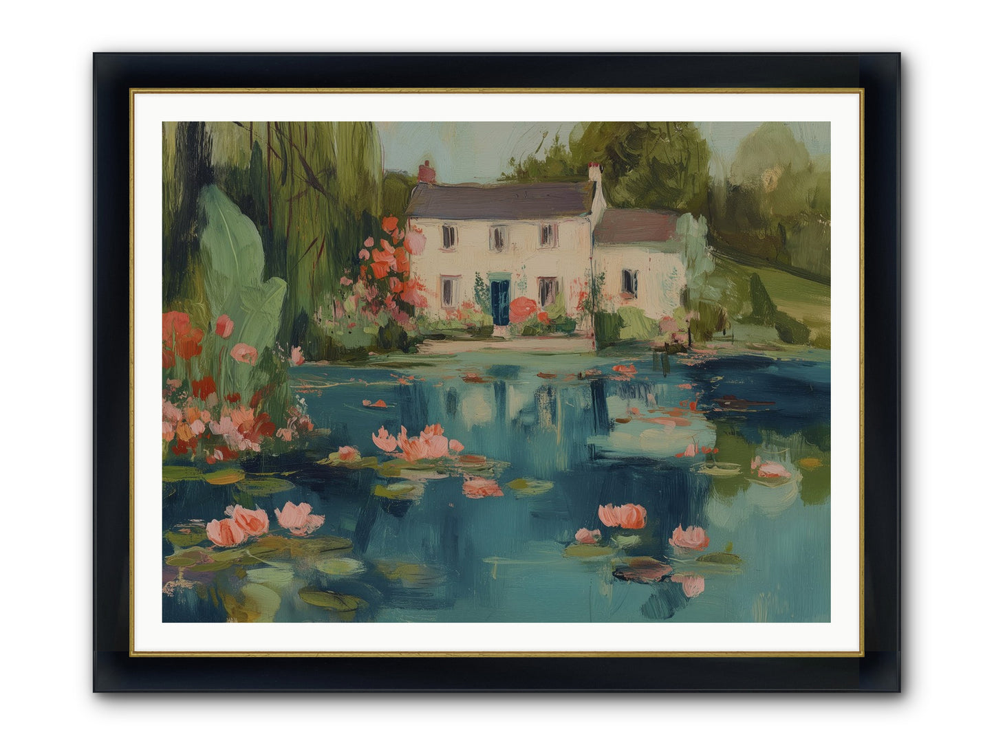 Nature's Looking Glass Framed Print - Wide Black w/Gold 48x36