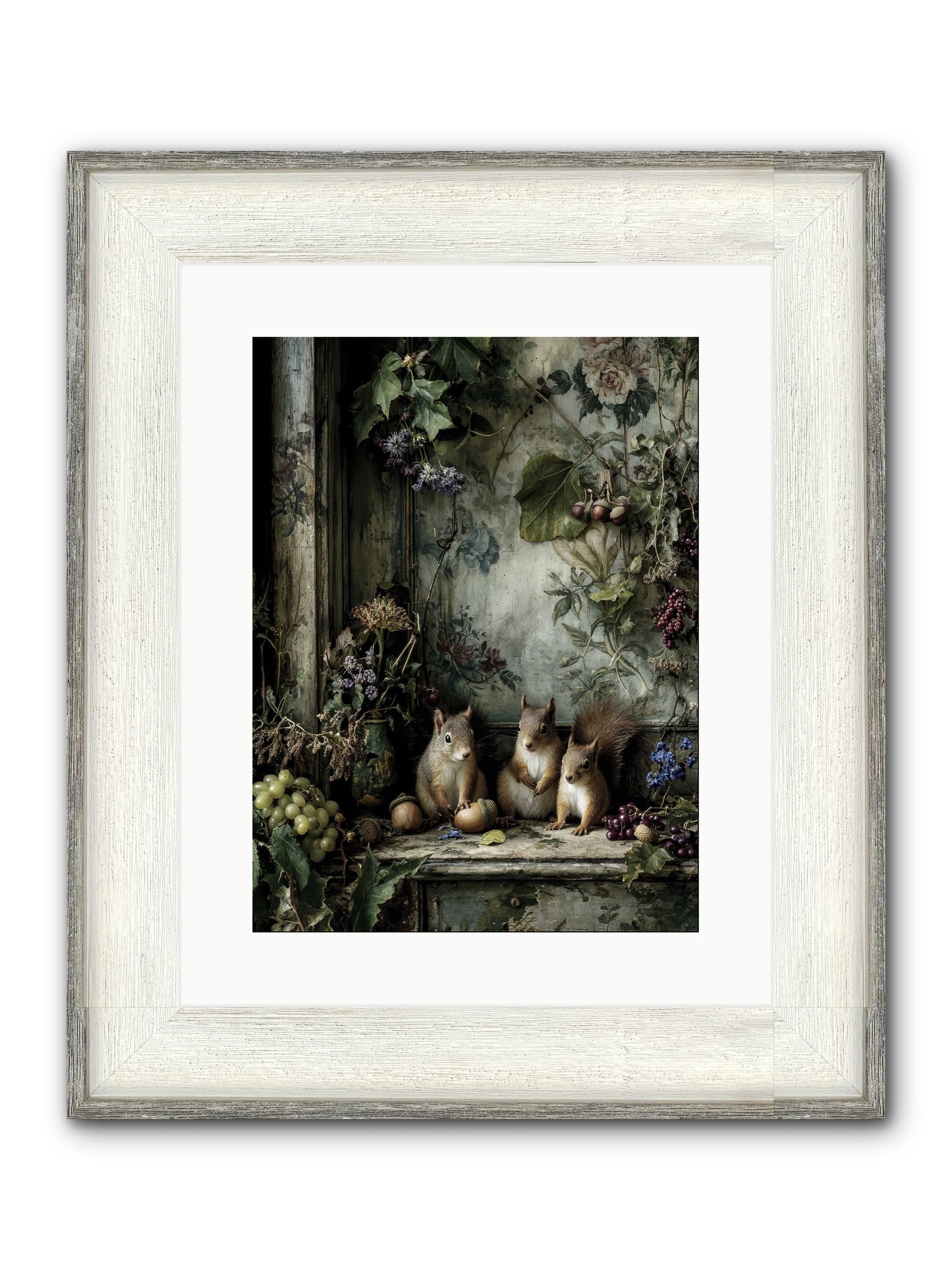 Nature’s Quiet Collectors Framed Print - Driftwood White 12x16