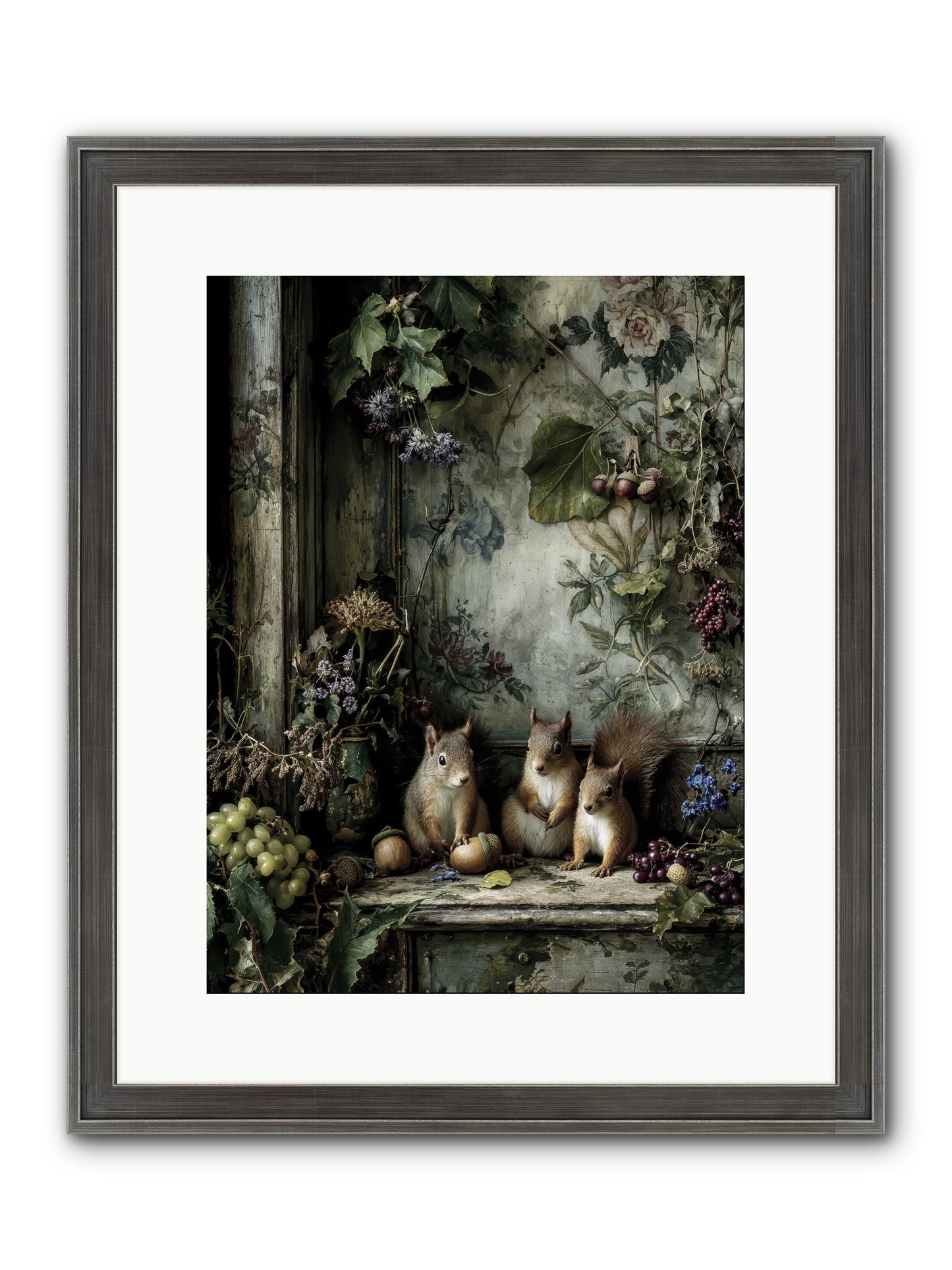 Nature’s Quiet Collectors Framed Print - Slimwoods Black/Silver 12x16