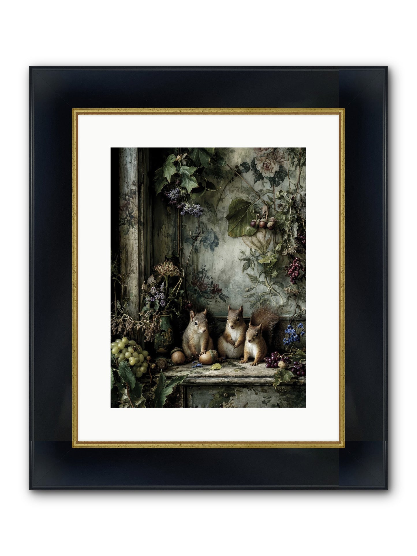 Nature’s Quiet Collectors Framed Print - Wide Black w/Gold 12x16