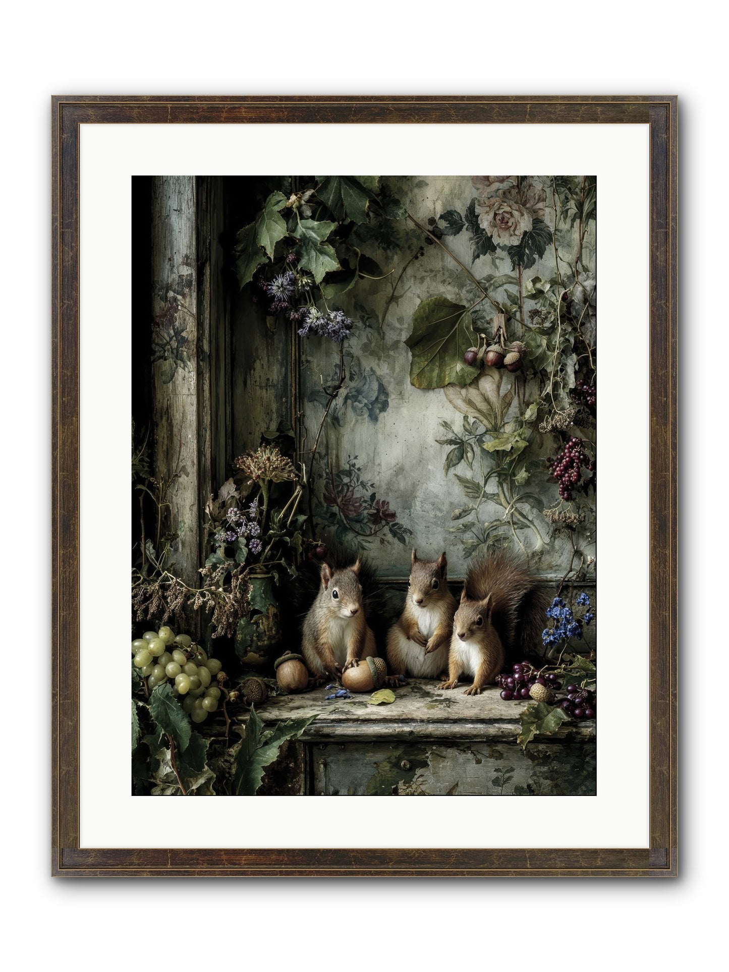 Nature’s Quiet Collectors Framed Print - Slimwoods Black/Gold 18x24