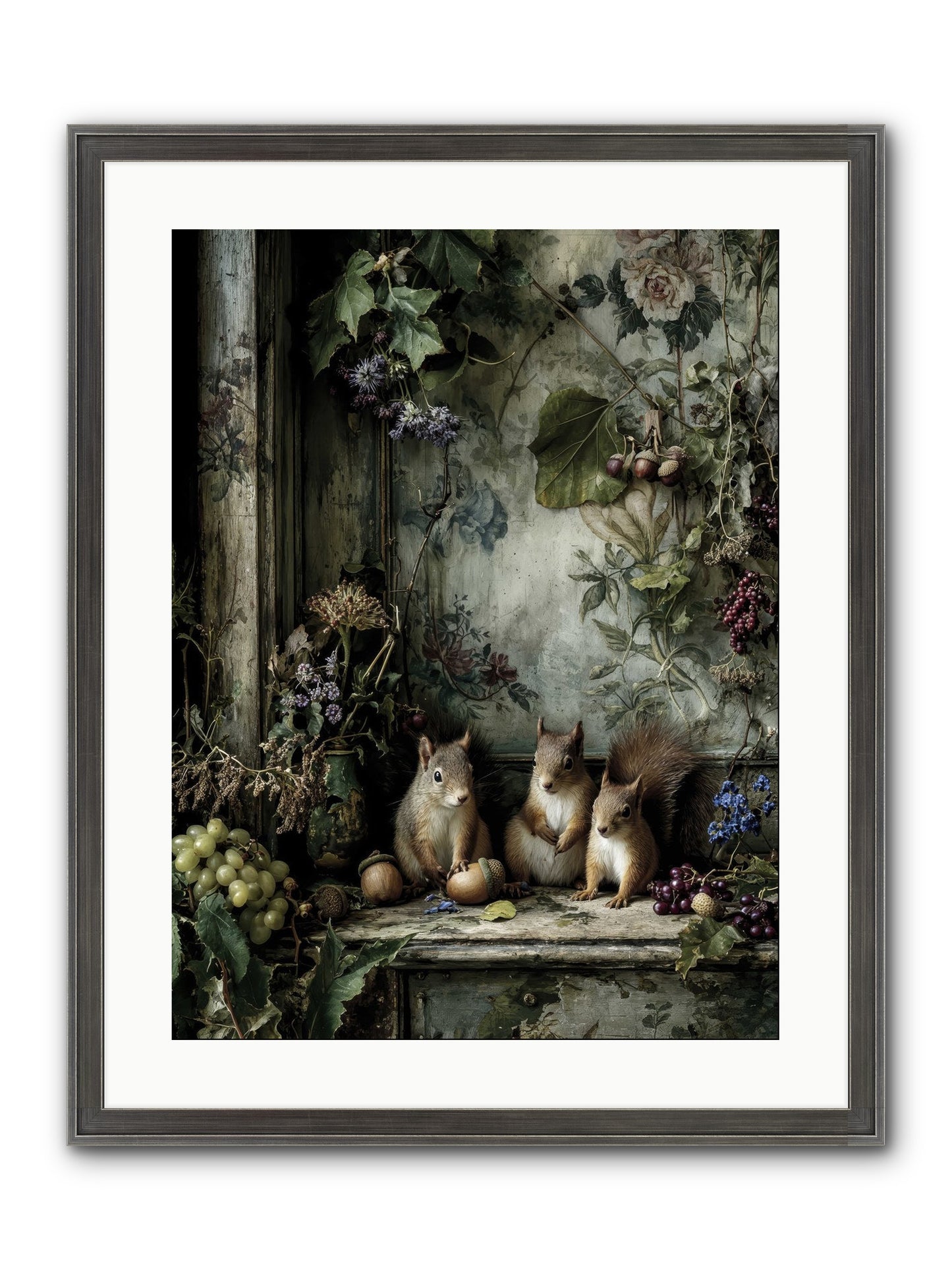 Nature’s Quiet Collectors Framed Print - Slimwoods Black/Silver 18x24
