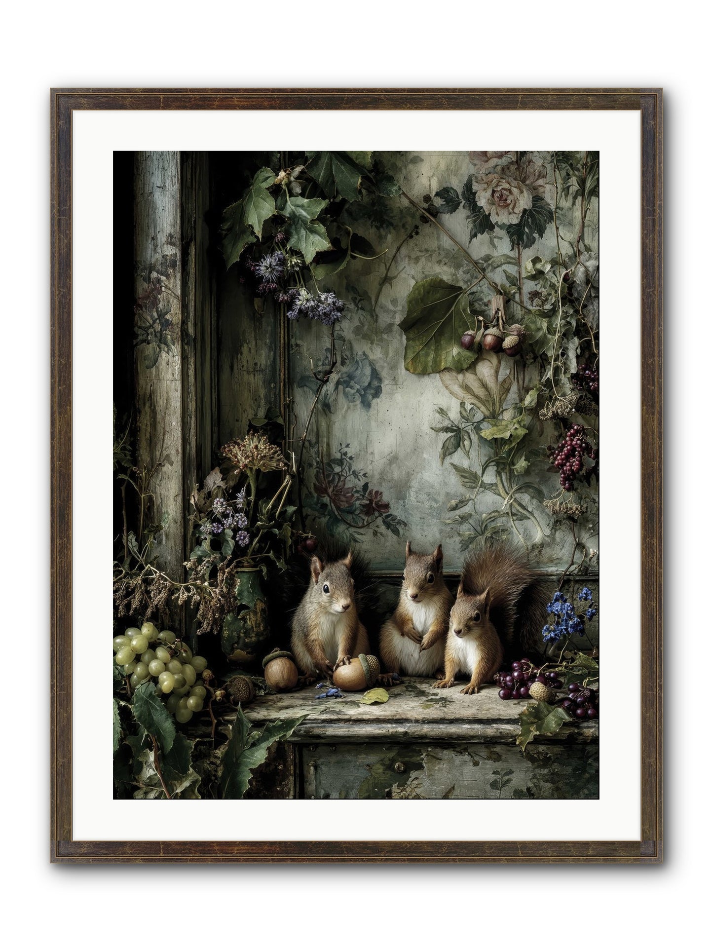 Nature’s Quiet Collectors Framed Print - Slimwoods Black/Gold 24x32
