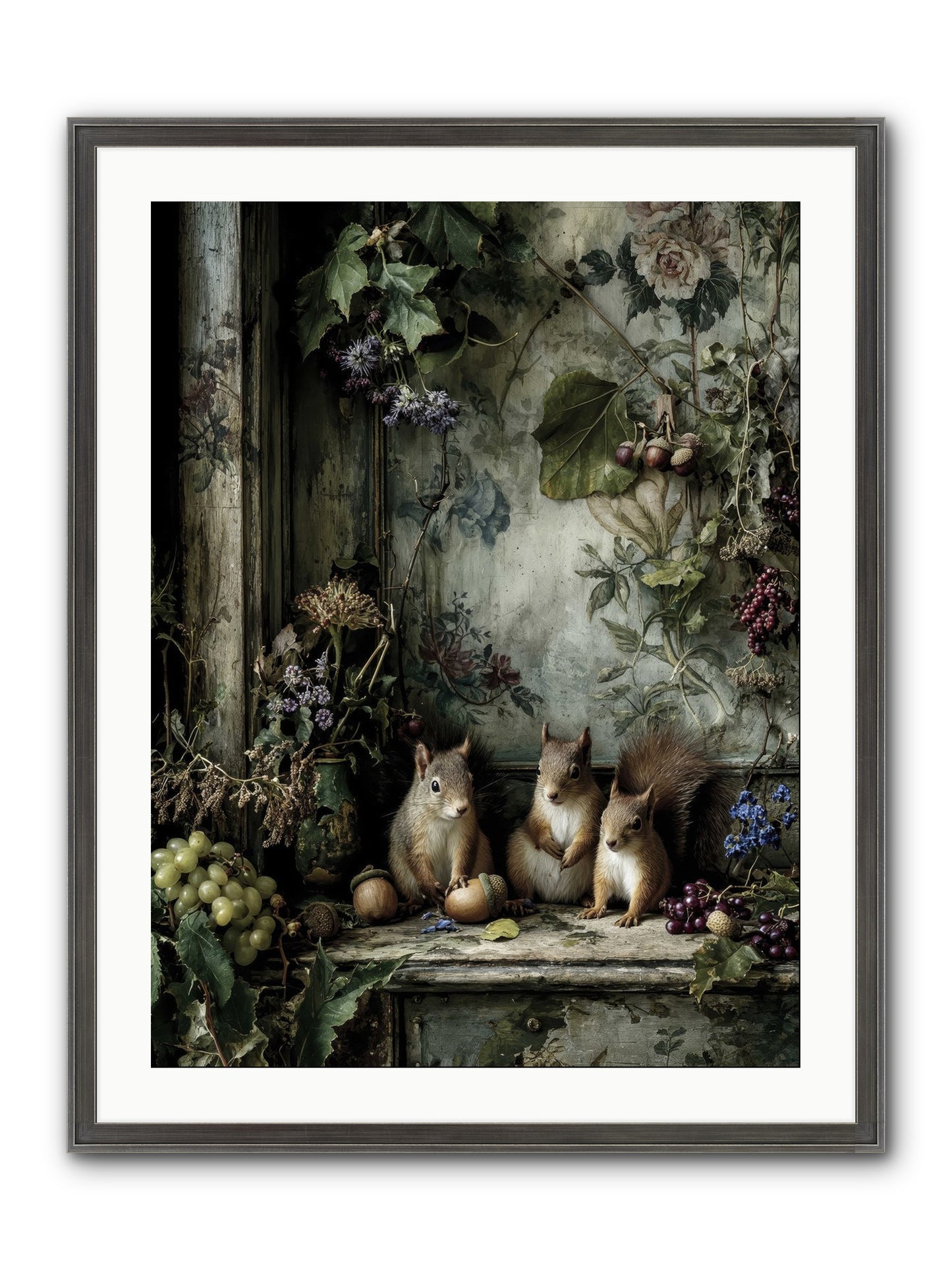 Nature’s Quiet Collectors Framed Print - Slimwoods Black/Silver 24x32