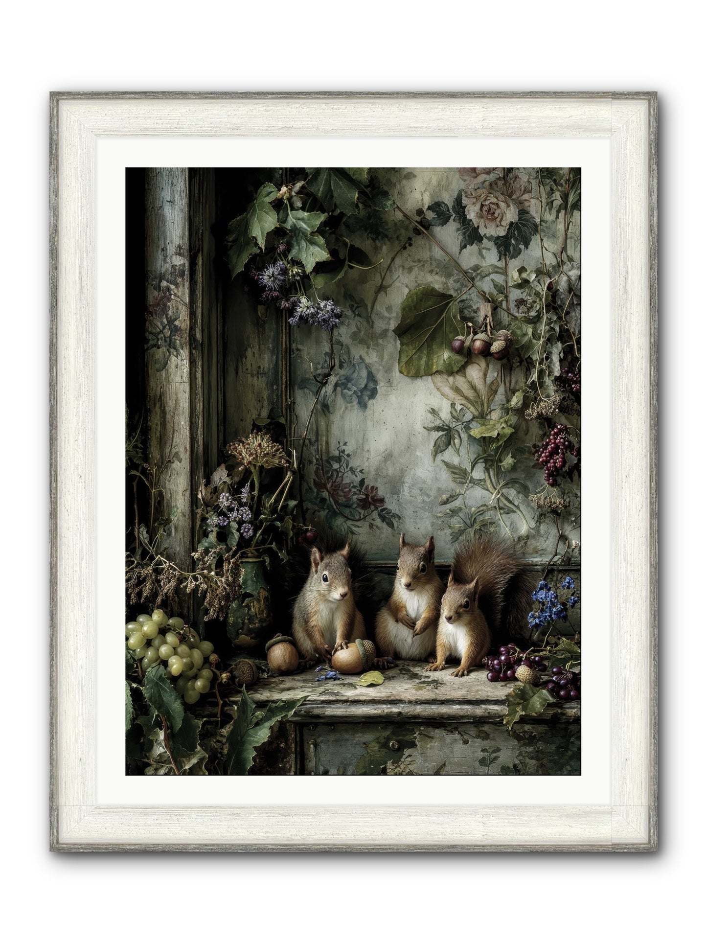 Nature’s Quiet Collectors Framed Print - Driftwood White 30x40
