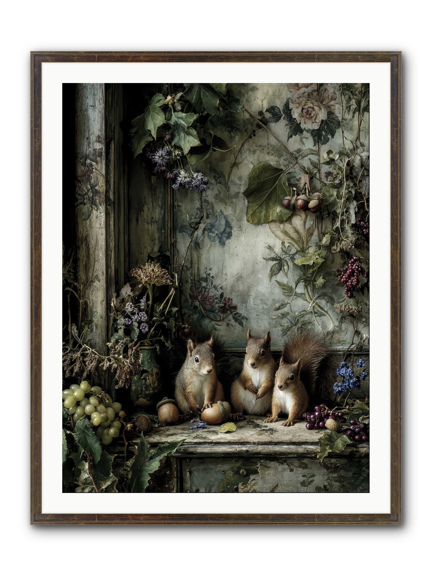 Nature’s Quiet Collectors Framed Print - Slimwoods Black/Gold 30x40
