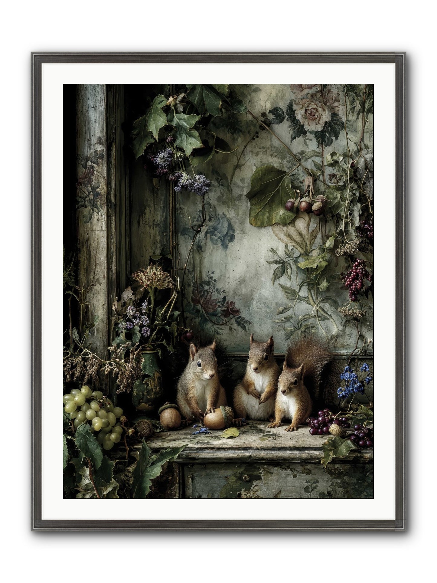 Nature’s Quiet Collectors Framed Print - Slimwoods Black/Silver 30x40
