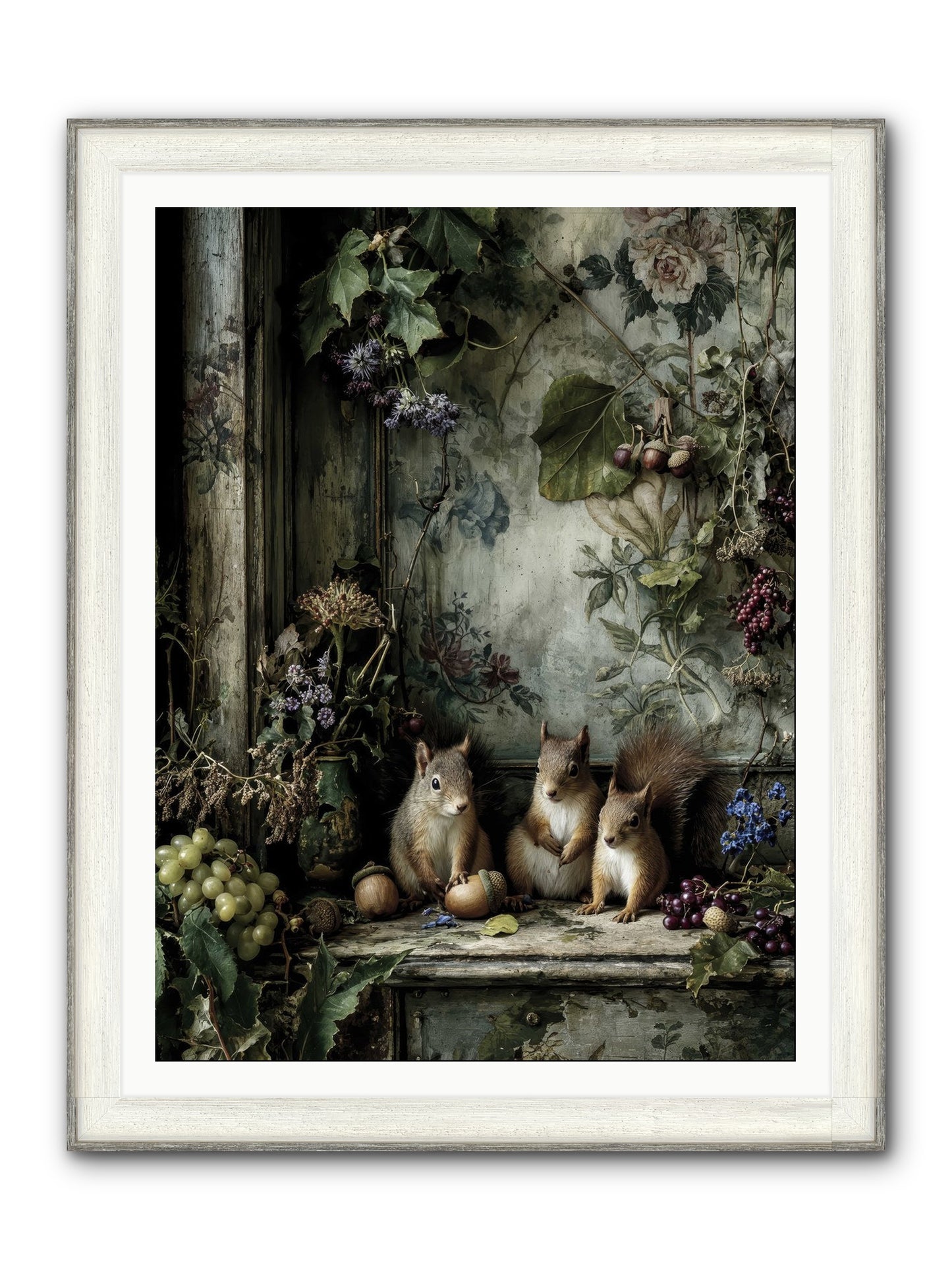 Nature’s Quiet Collectors Framed Print - Driftwood White 36x48