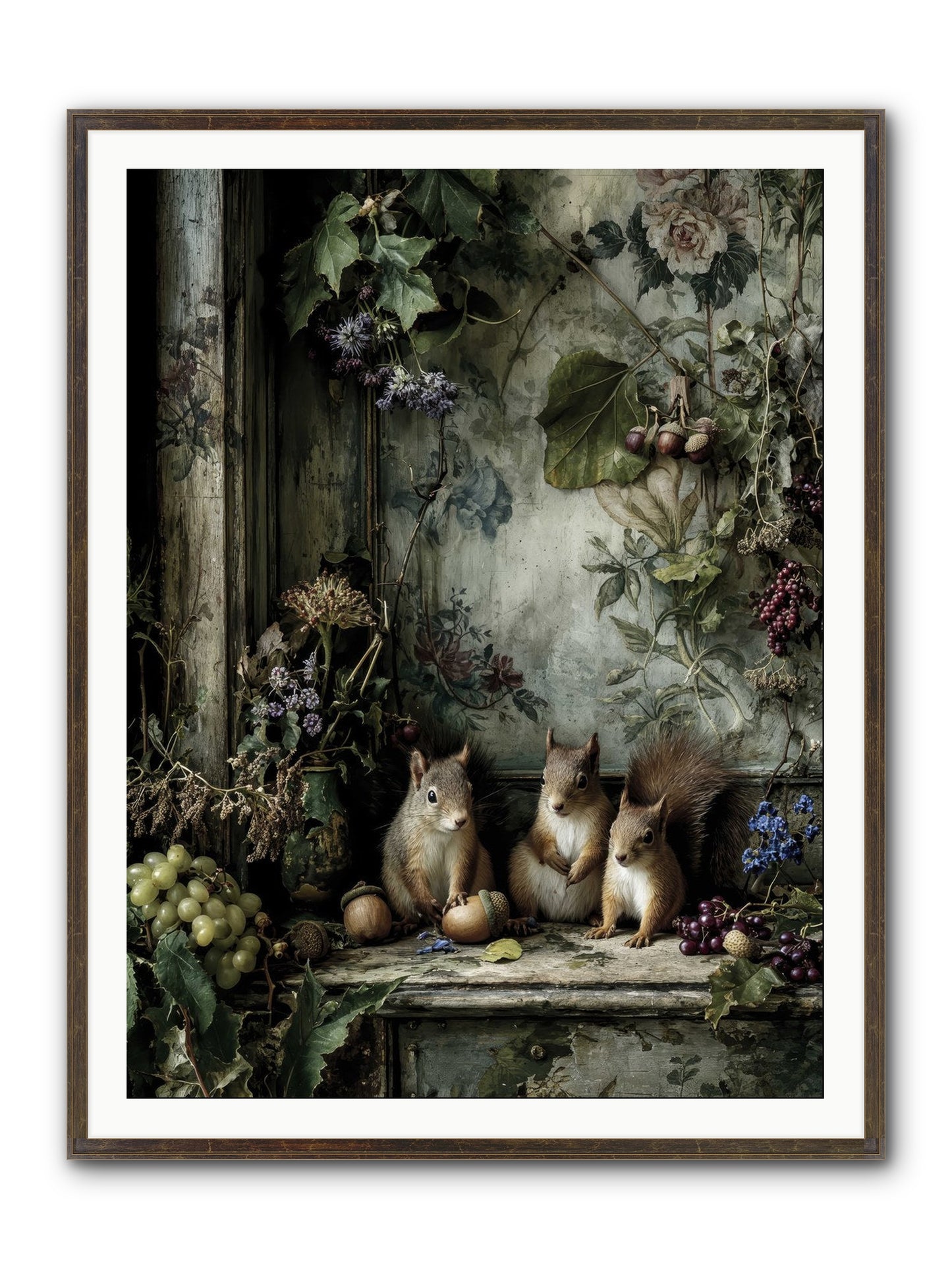Nature’s Quiet Collectors Framed Print - Slimwoods Black/Gold 36x48