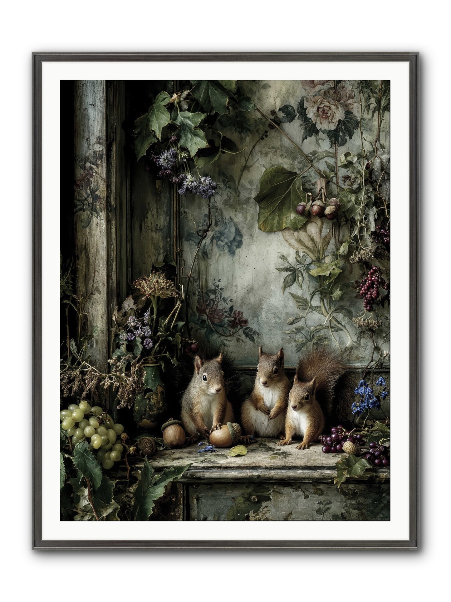 Nature’s Quiet Collectors Framed Print - Slimwoods Black/Silver 36x48