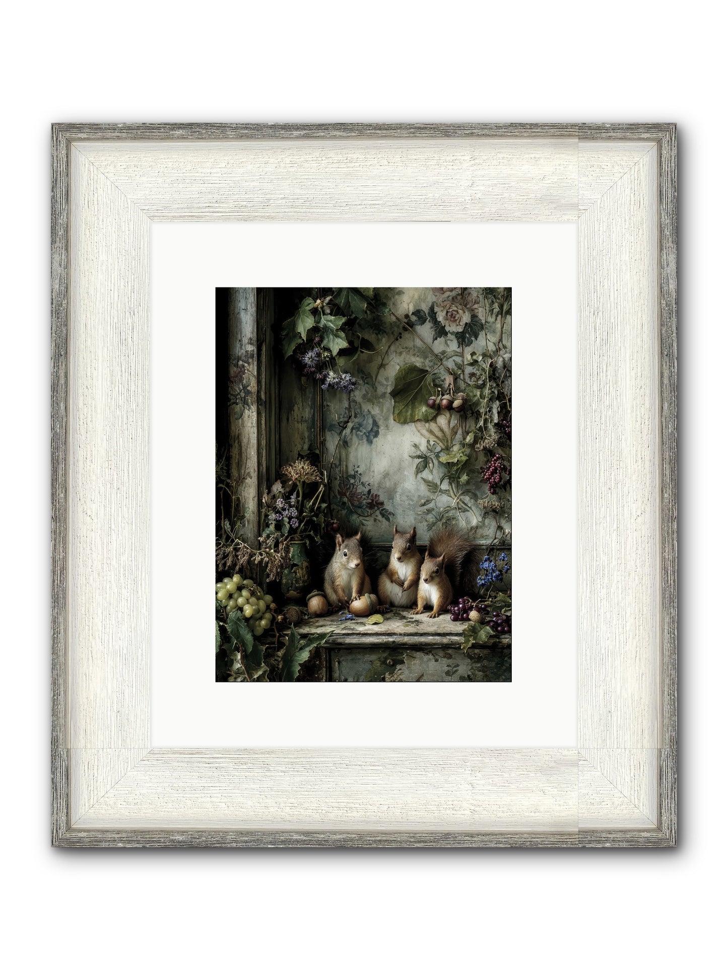 Nature’s Quiet Collectors Framed Print - Driftwood White 9x12