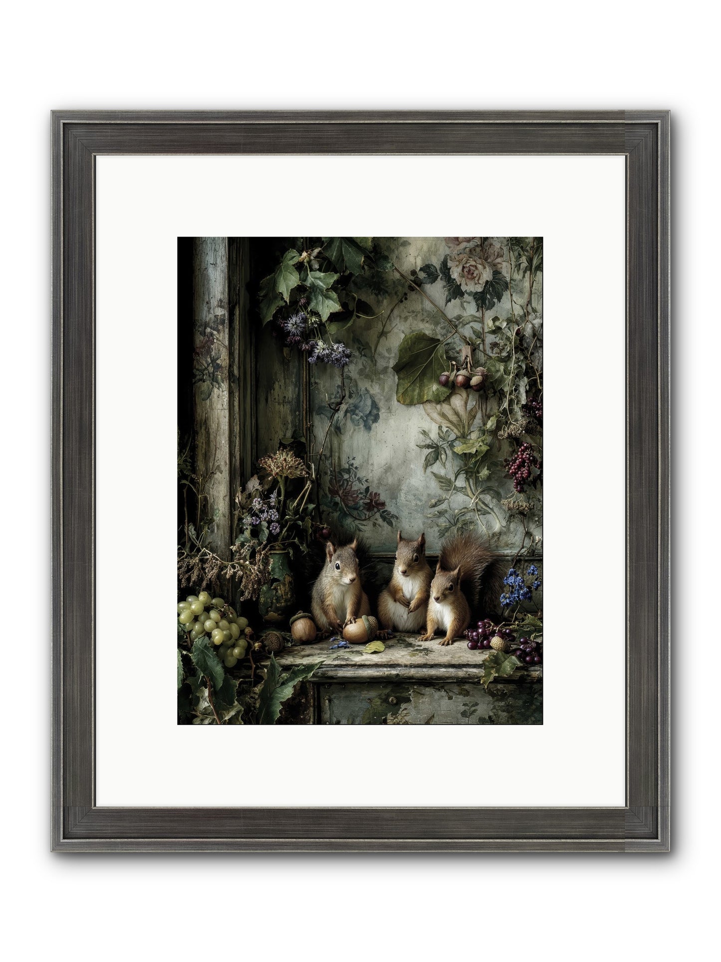 Nature’s Quiet Collectors Framed Print - Slimwoods Black/Silver 9x12