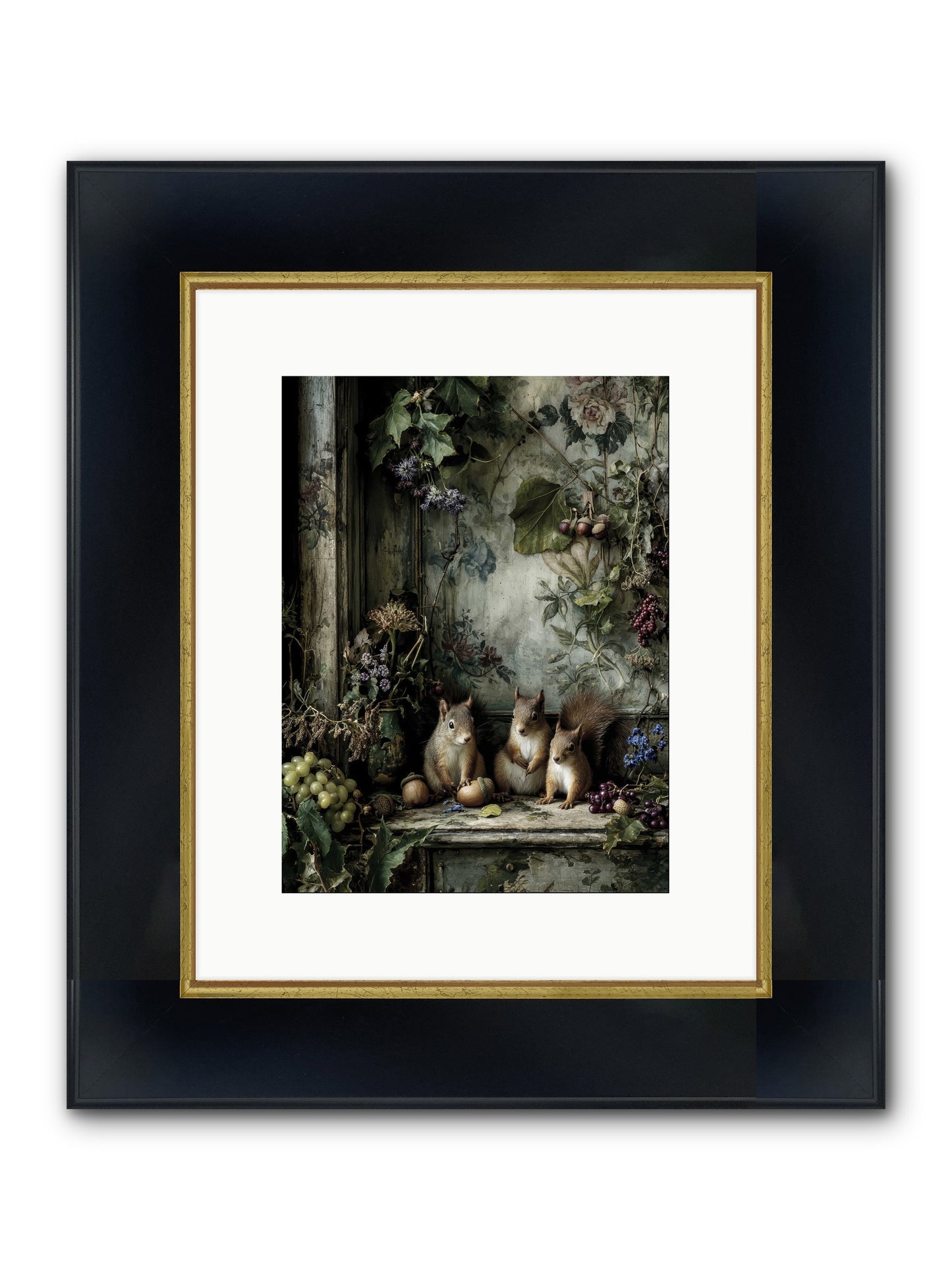 Nature’s Quiet Collectors Framed Print - Wide Black w/Gold 9x12