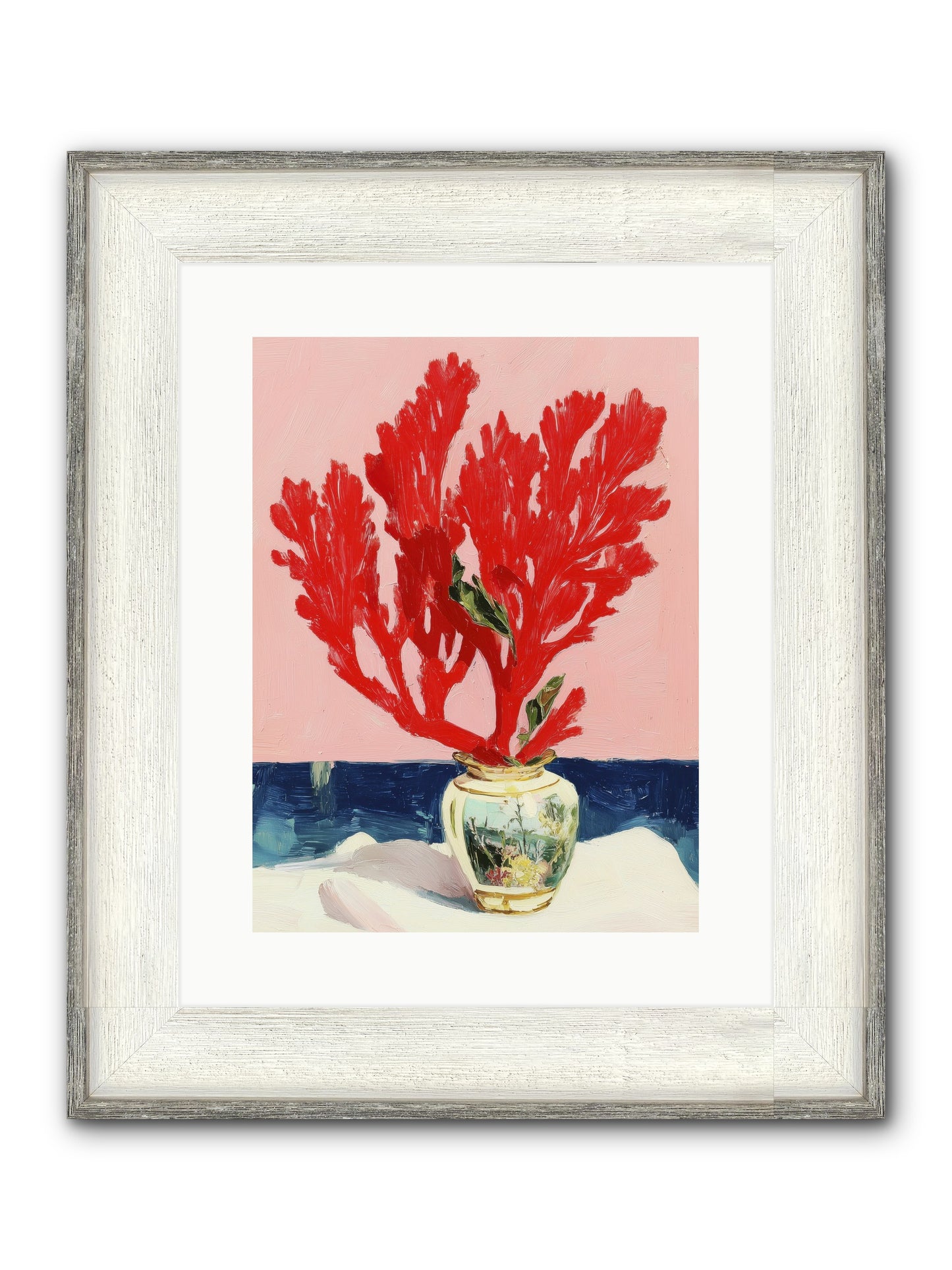 Nature's Sculpture Framed Print - Driftwood White 12x16