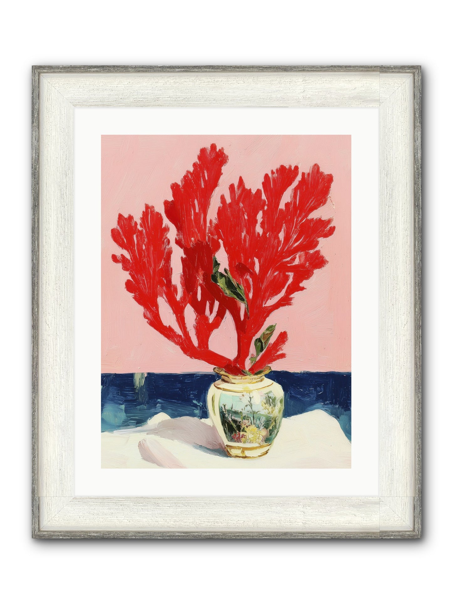 Nature's Sculpture Framed Print - Driftwood White 18x24