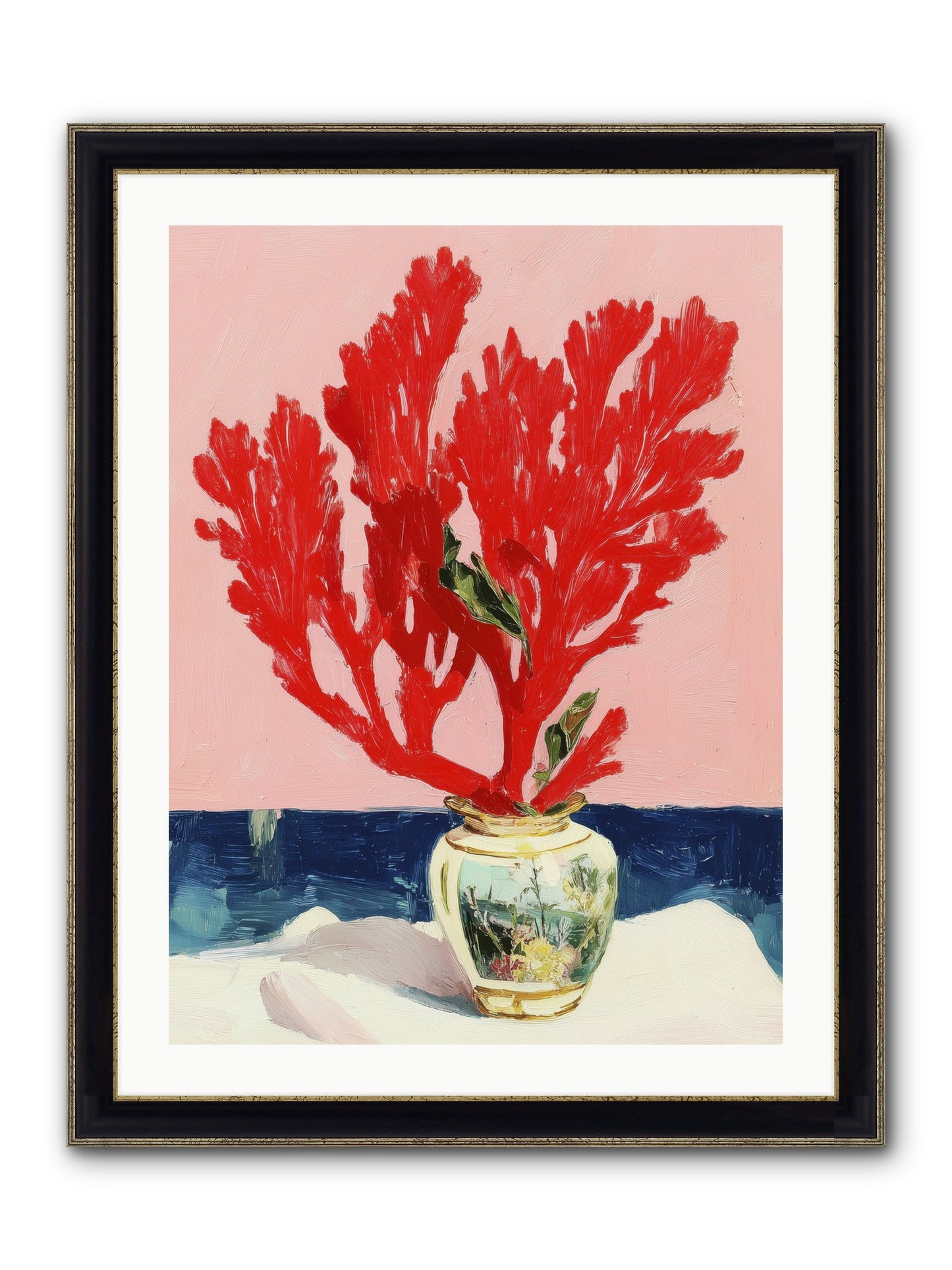 Nature's Sculpture Framed Print - Black & Gold 24x32