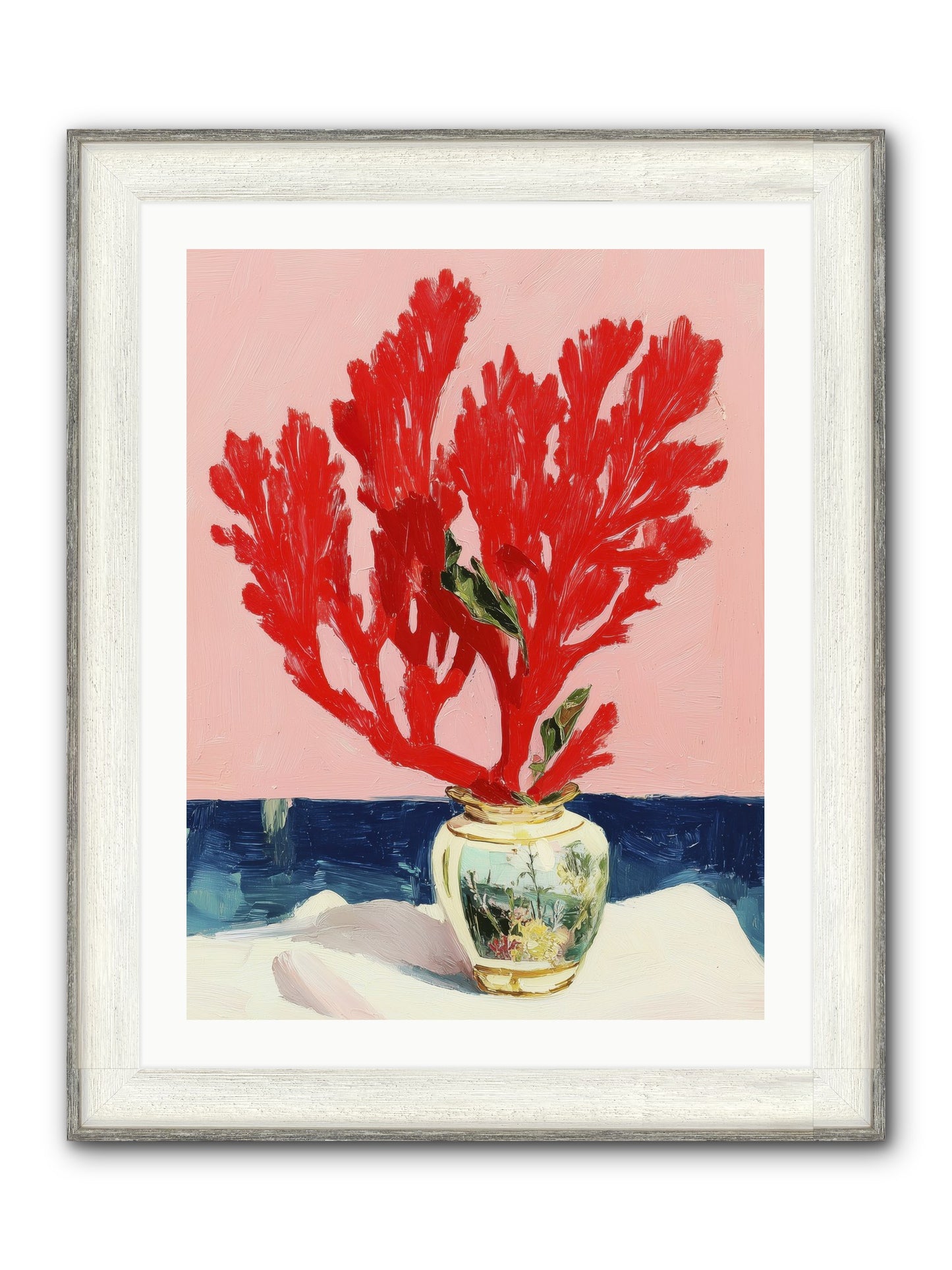 Nature's Sculpture Framed Print - Driftwood White 24x32