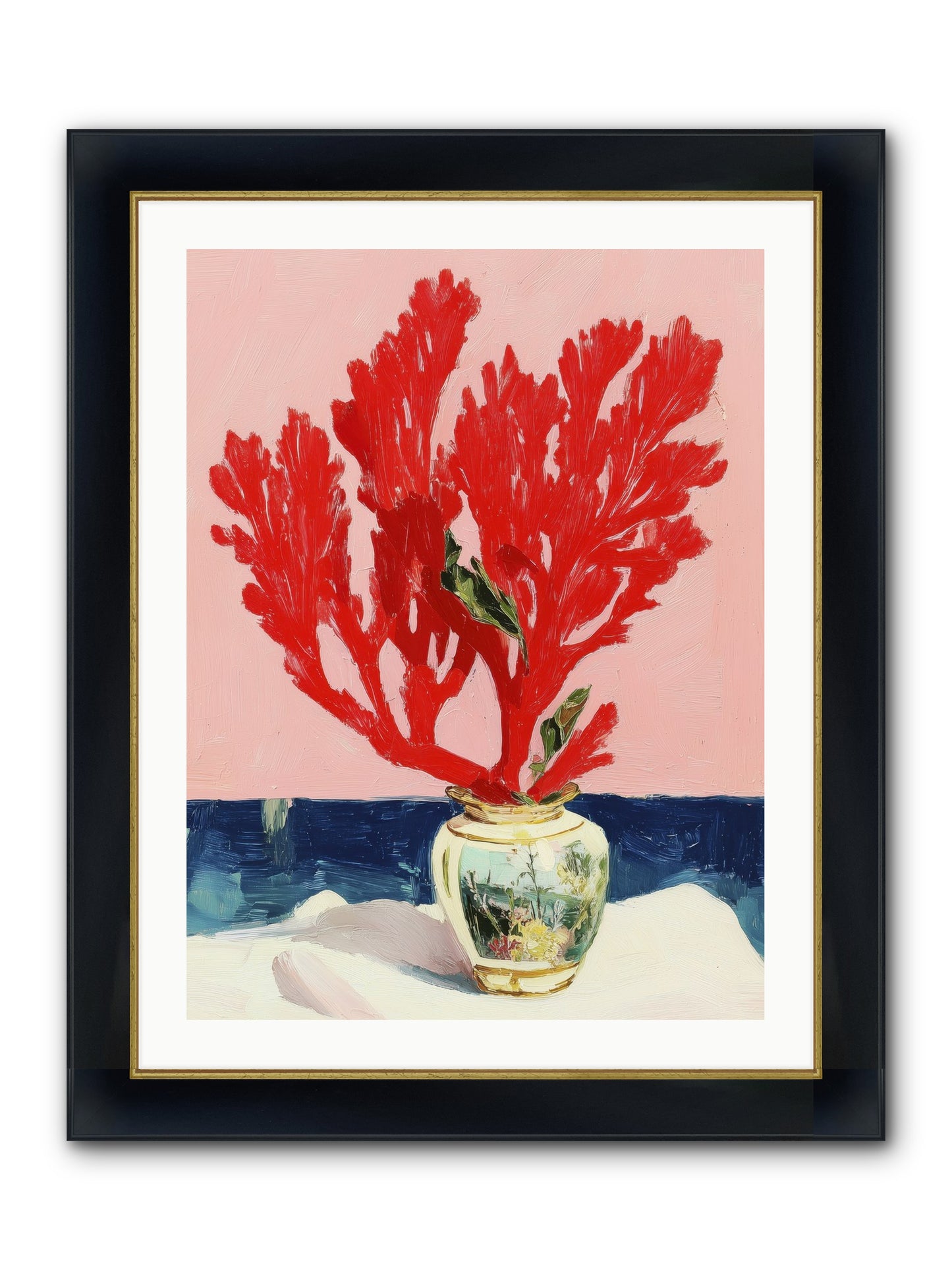 Nature's Sculpture Framed Print - Wide Black w/Gold 24x32