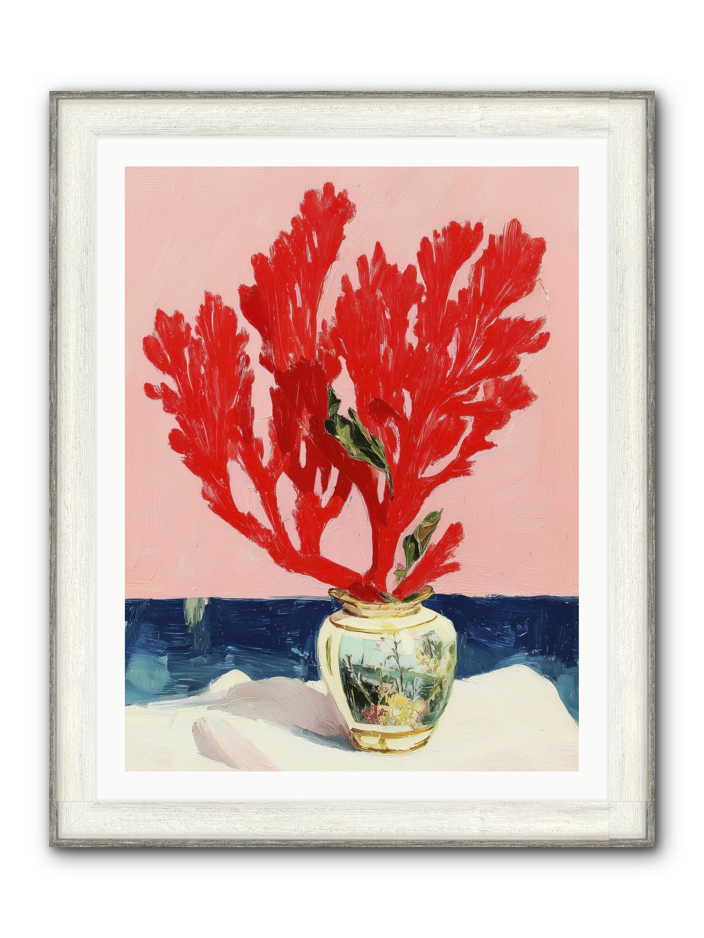 Nature's Sculpture Framed Print - Driftwood White 30x40