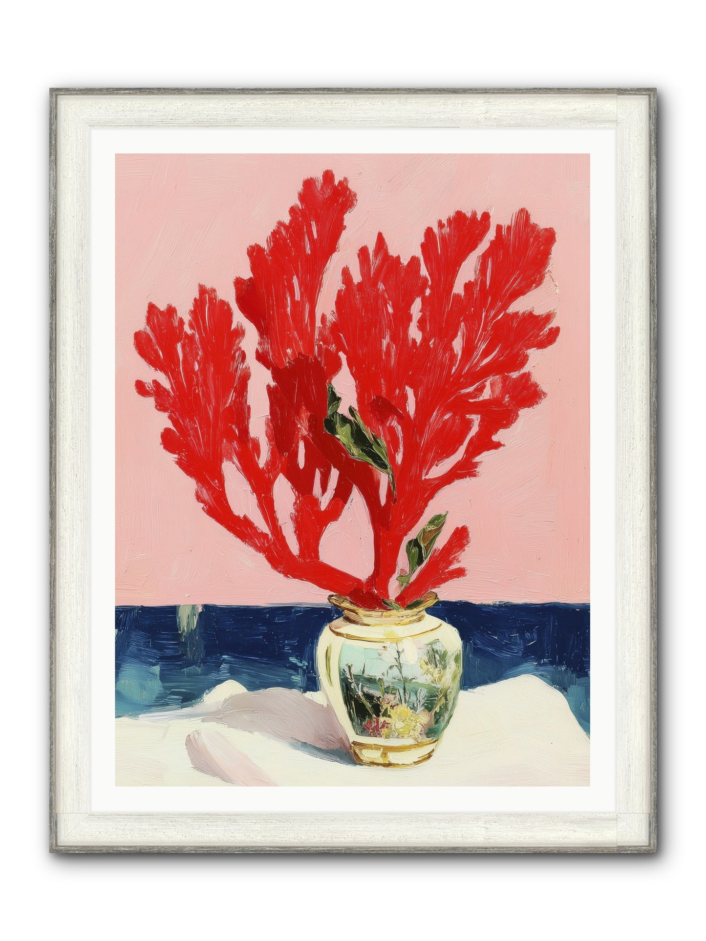 Nature's Sculpture Framed Print - Driftwood White 36x48