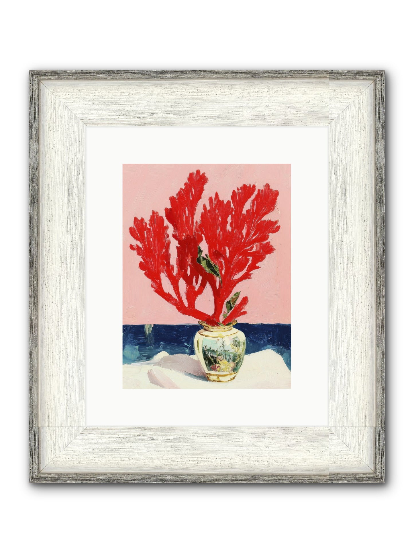 Nature's Sculpture Framed Print - Driftwood White 9x12