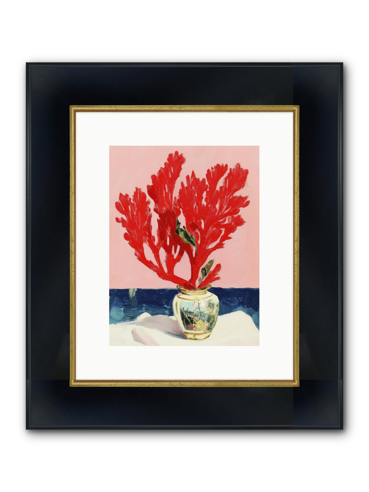 Nature's Sculpture Framed Print - Wide Black w/Gold 9x12
