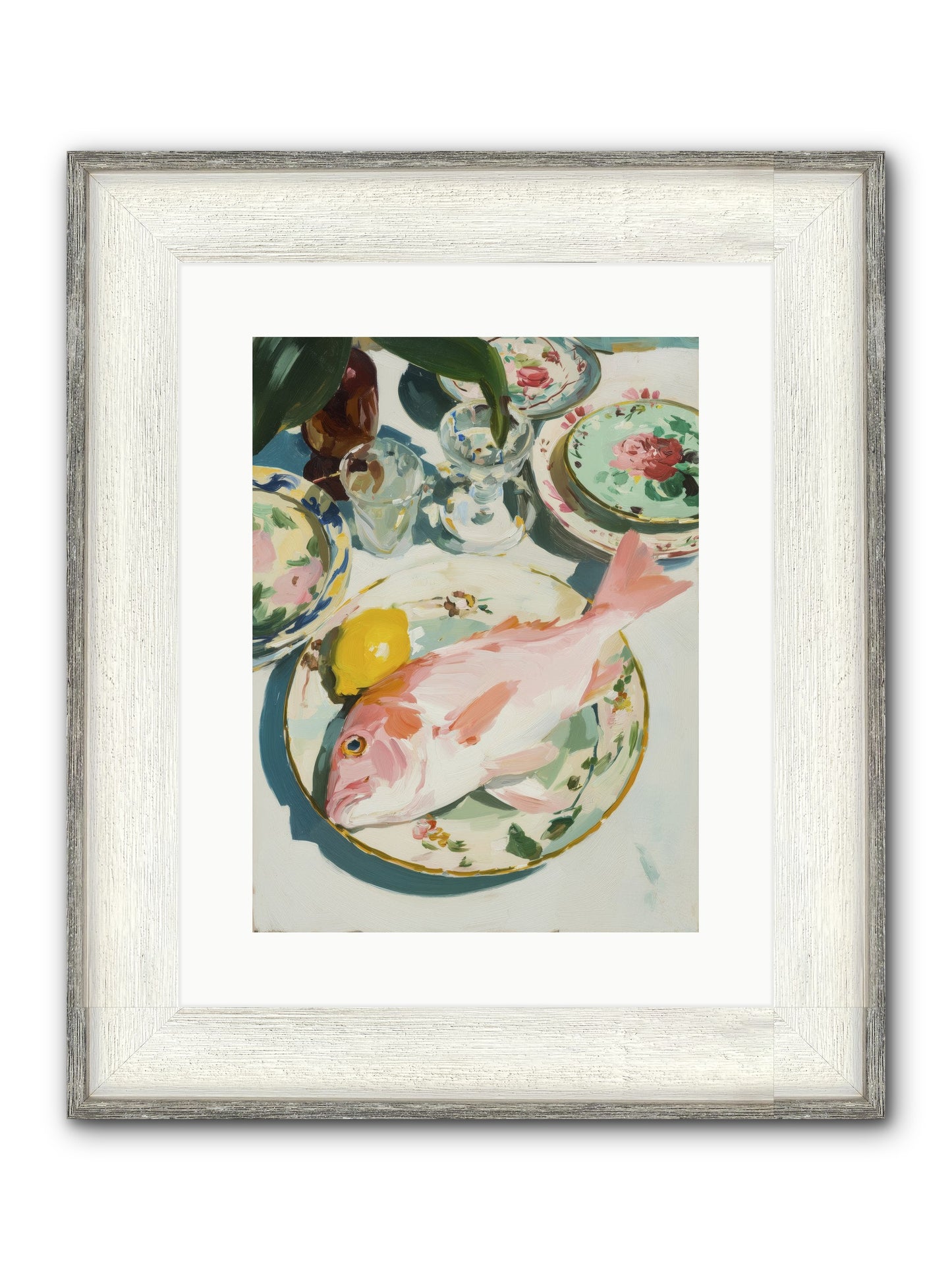 Nature's Table Framed Print - Driftwood White 12x16