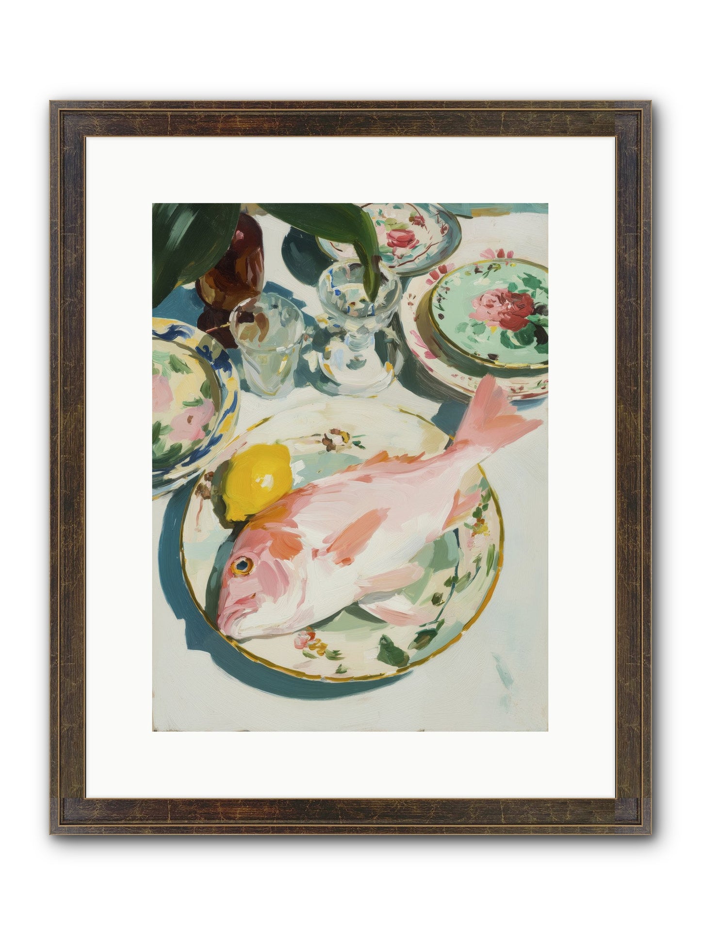 Nature's Table Framed Print - Slimwoods Black/Gold 12x16