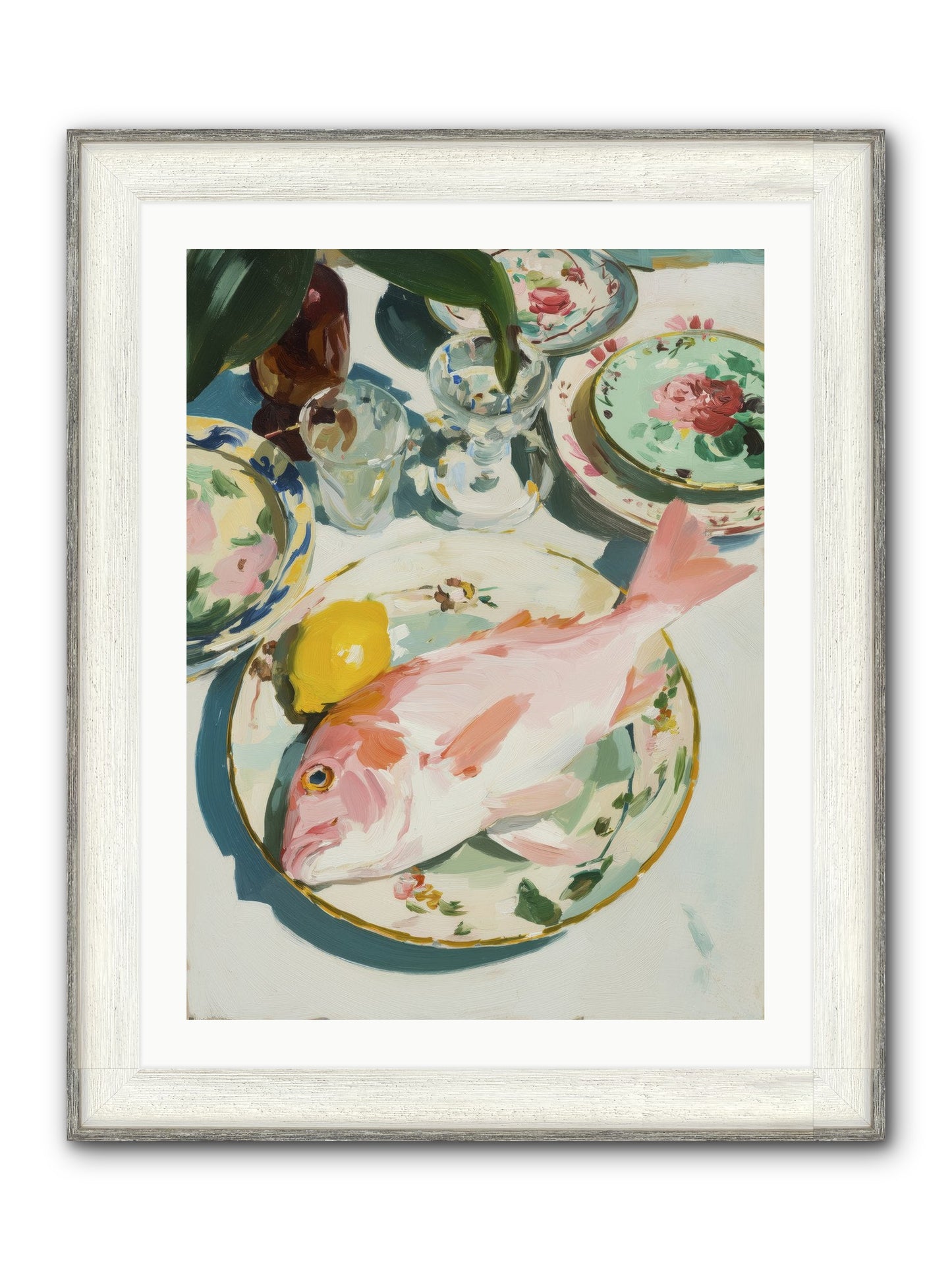 Nature's Table Framed Print - Driftwood White 24x32