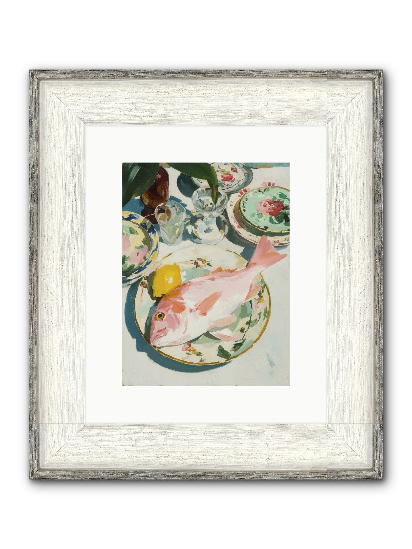 Nature's Table Framed Print - Driftwood White 9x12
