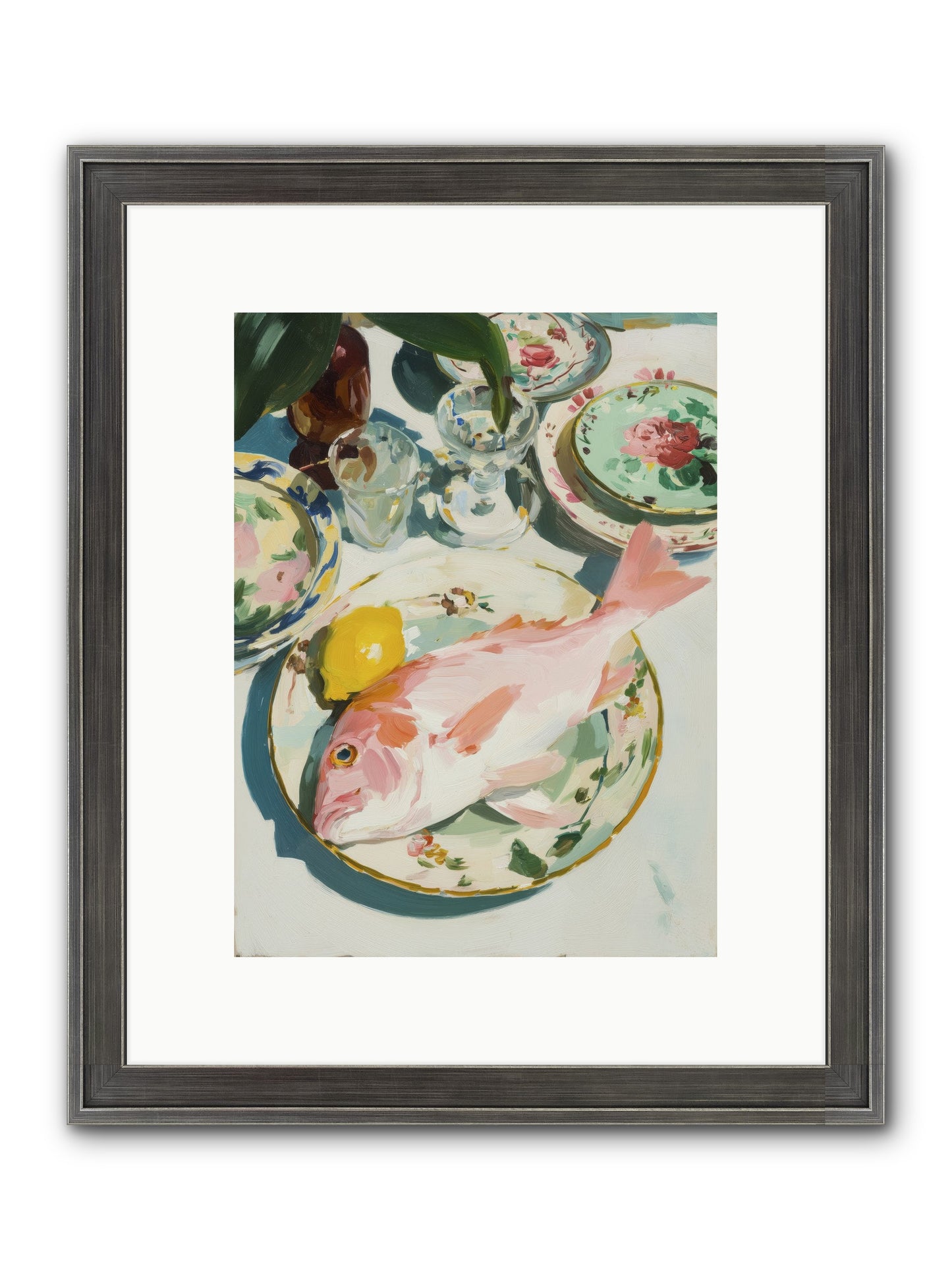 Nature's Table Framed Print - Slimwoods Black/Silver 9x12