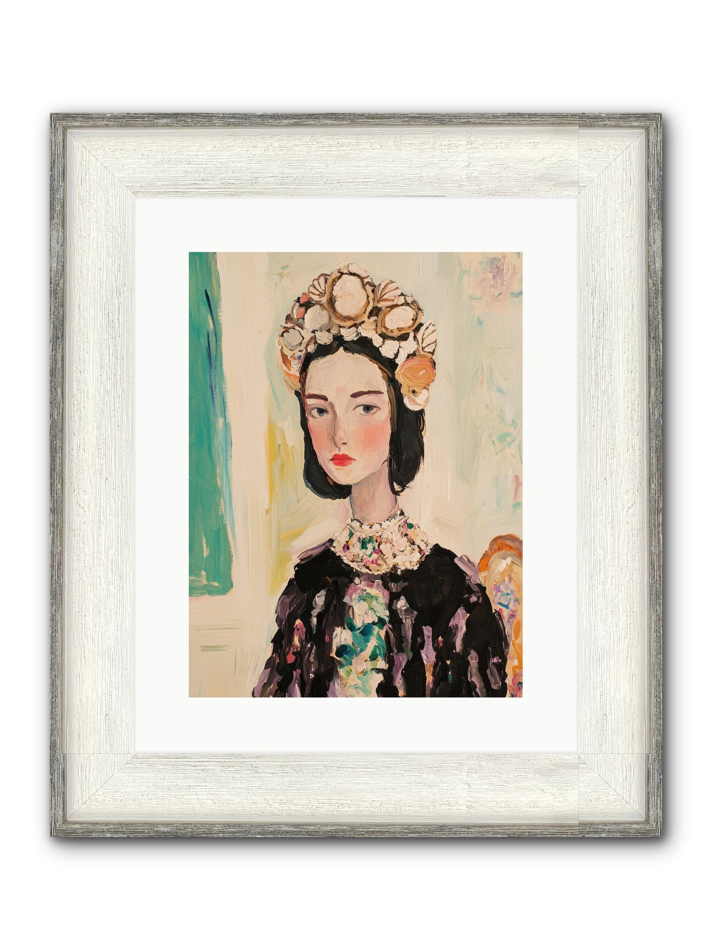 Nautical Nobility Framed Print - Driftwood White 12x16