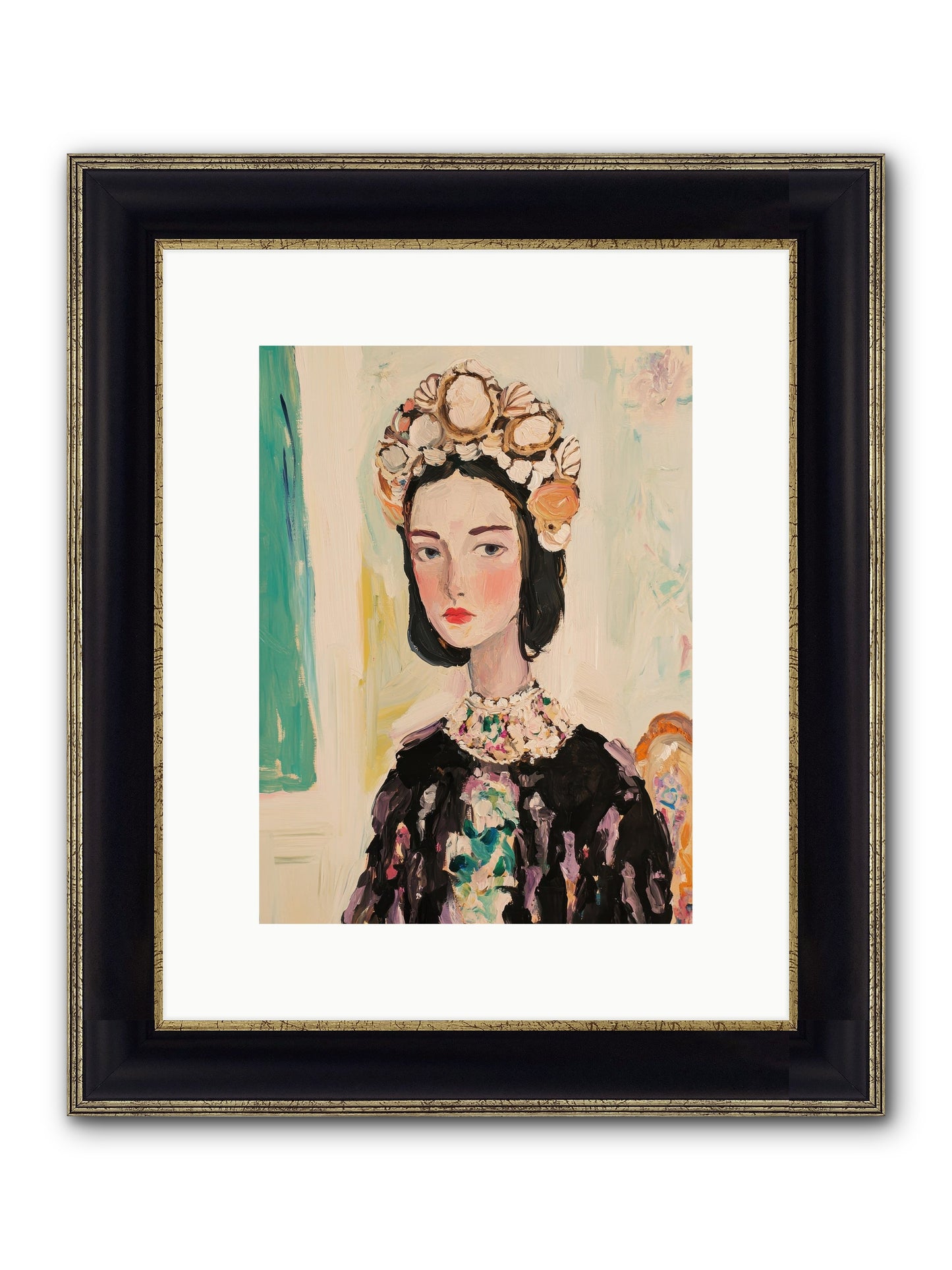 Nautical Nobility Framed Print - Black & Gold 9x12