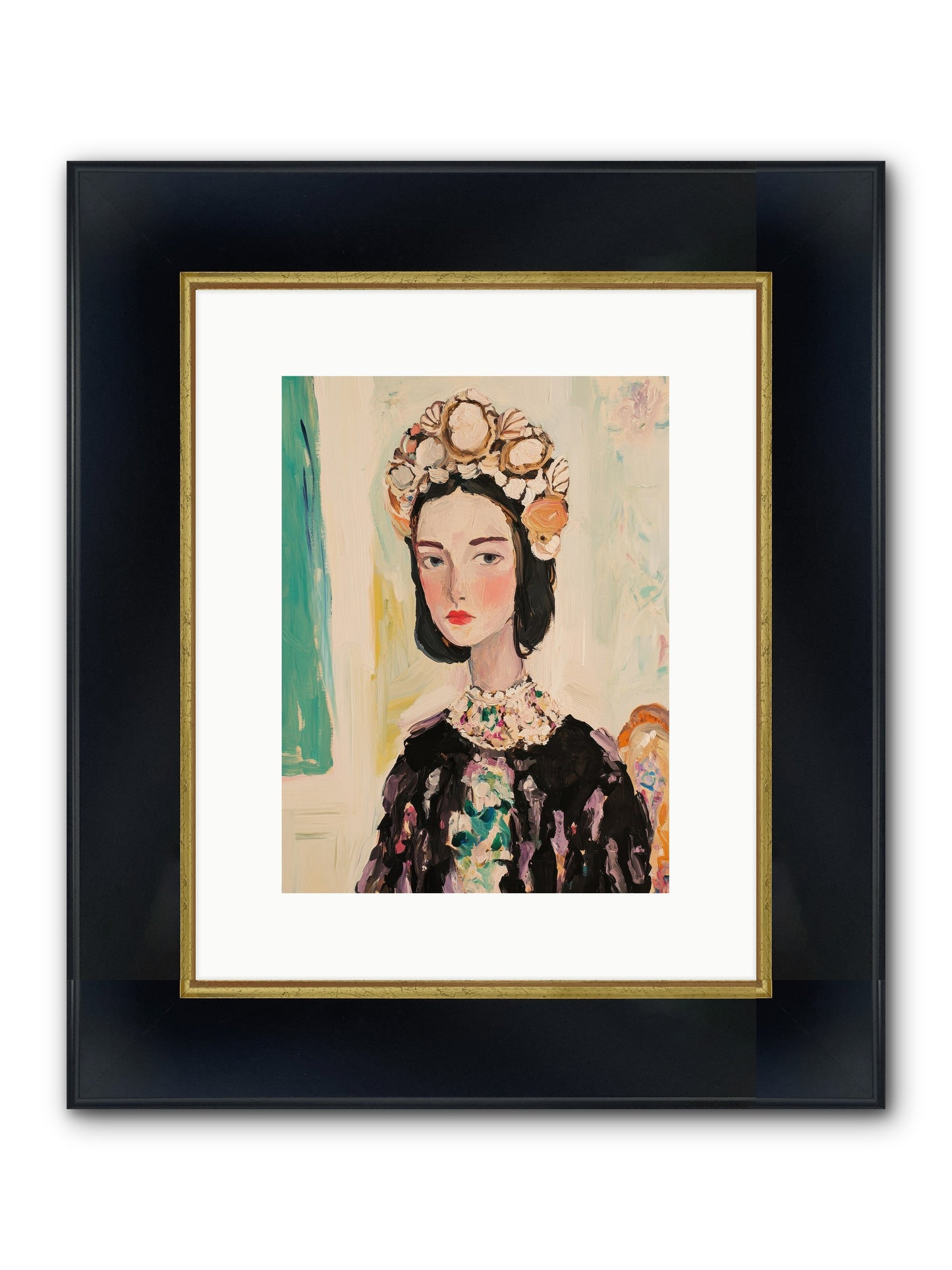 Nautical Nobility Framed Print - Wide Black w/Gold 9x12