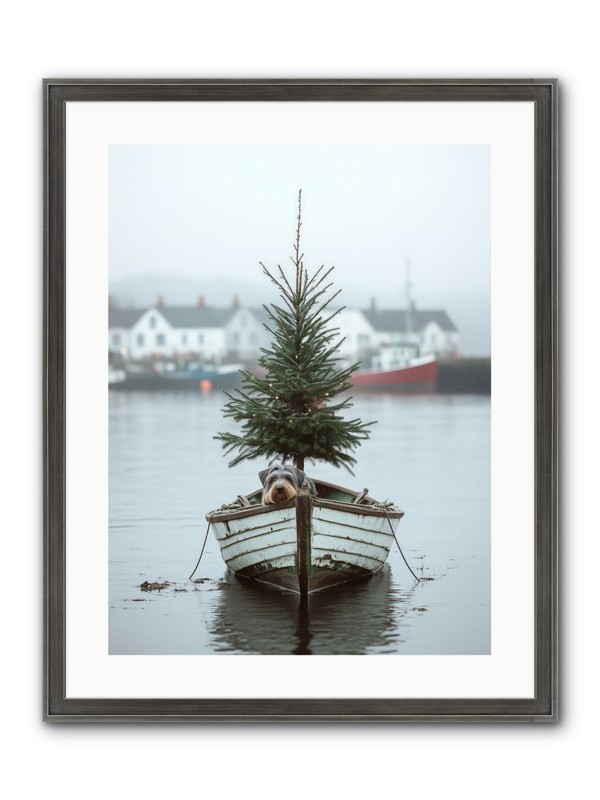 Nautical Noel Framed Print - Slimwoods Black/Silver 18x24
