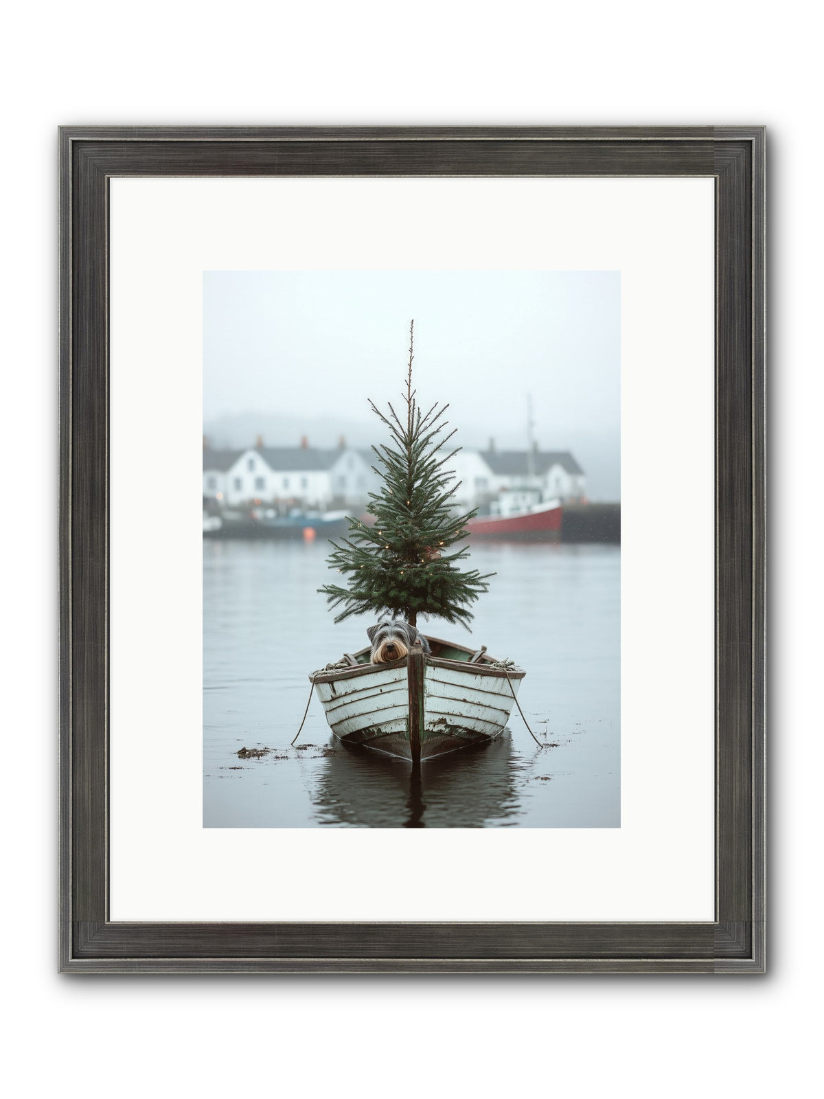 Nautical Noel Framed Print - Slimwoods Black/Silver 9x12