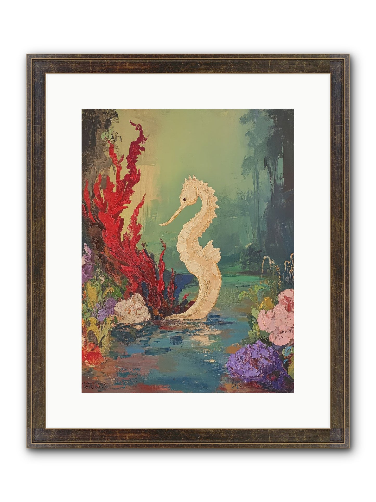Nautical Sprite Framed Print - Slimwoods Black/Gold 12x16