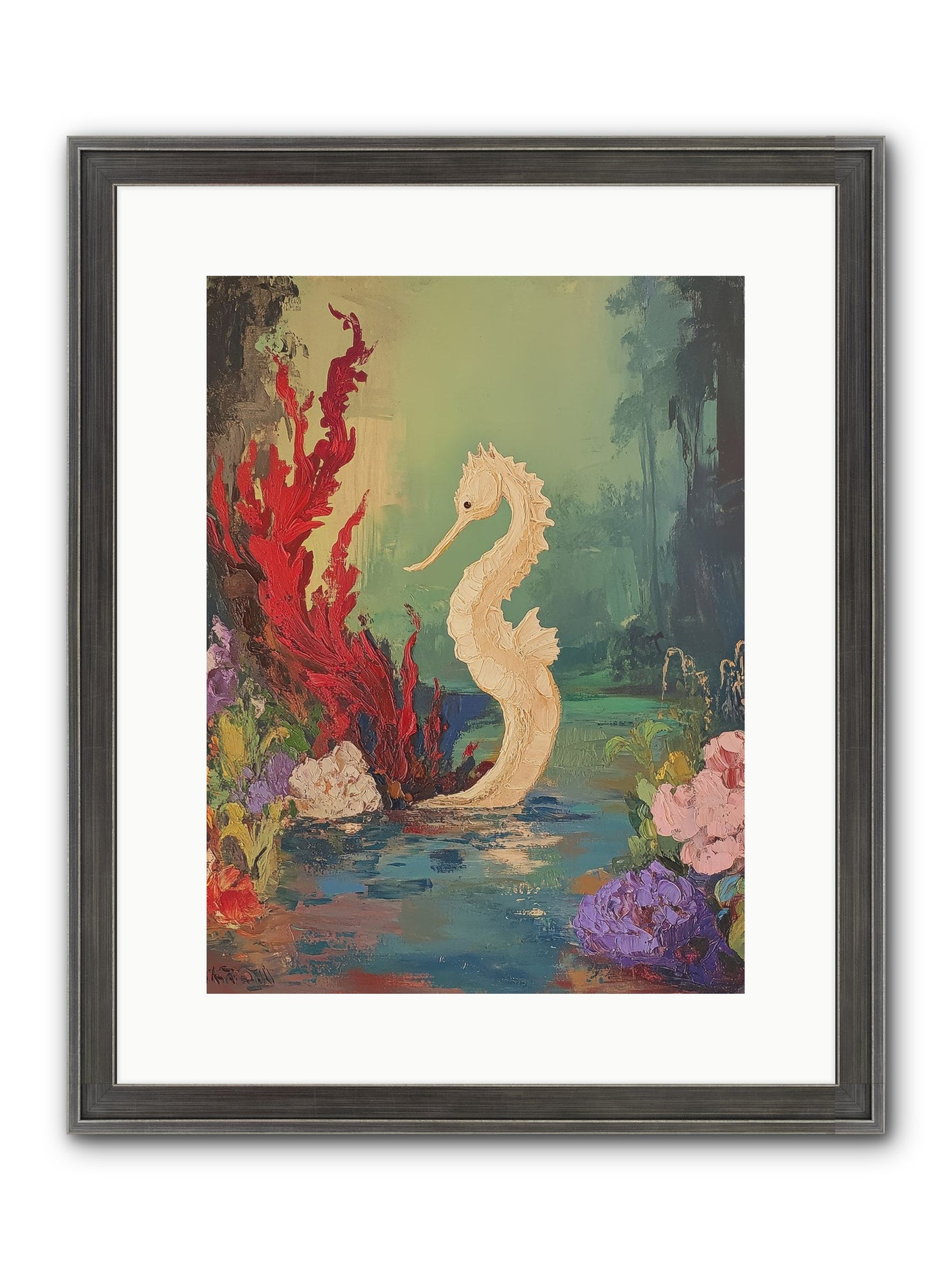 Nautical Sprite Framed Print - Slimwoods Black/Silver 12x16