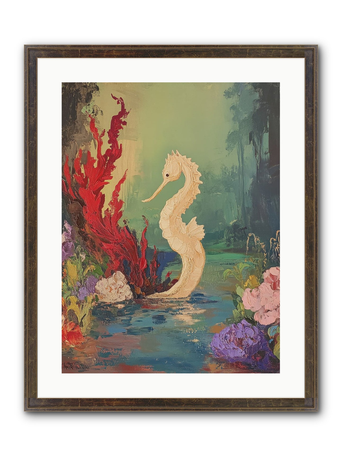 Nautical Sprite Framed Print - Slimwoods Black/Gold 18x24