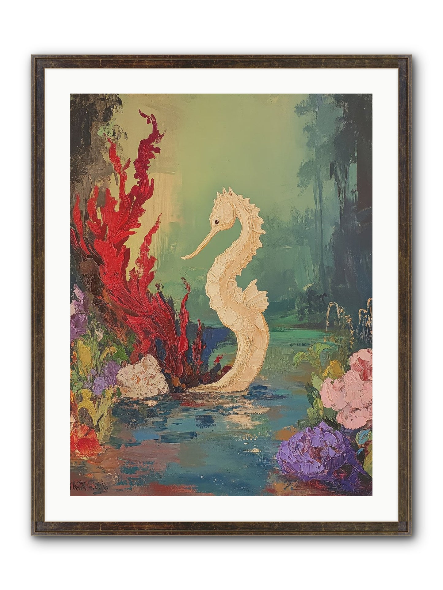 Nautical Sprite Framed Print - Slimwoods Black/Gold 24x32