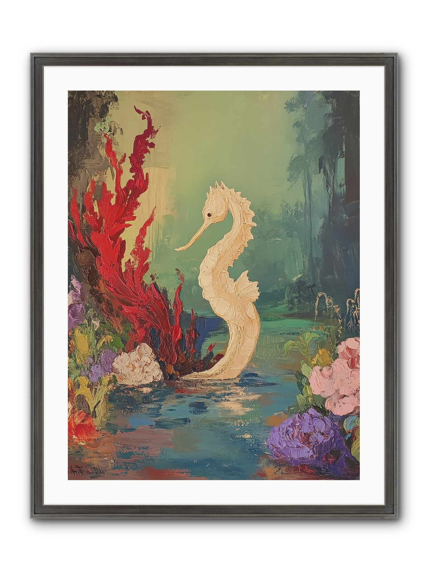 Nautical Sprite Framed Print - Slimwoods Black/Silver 24x32