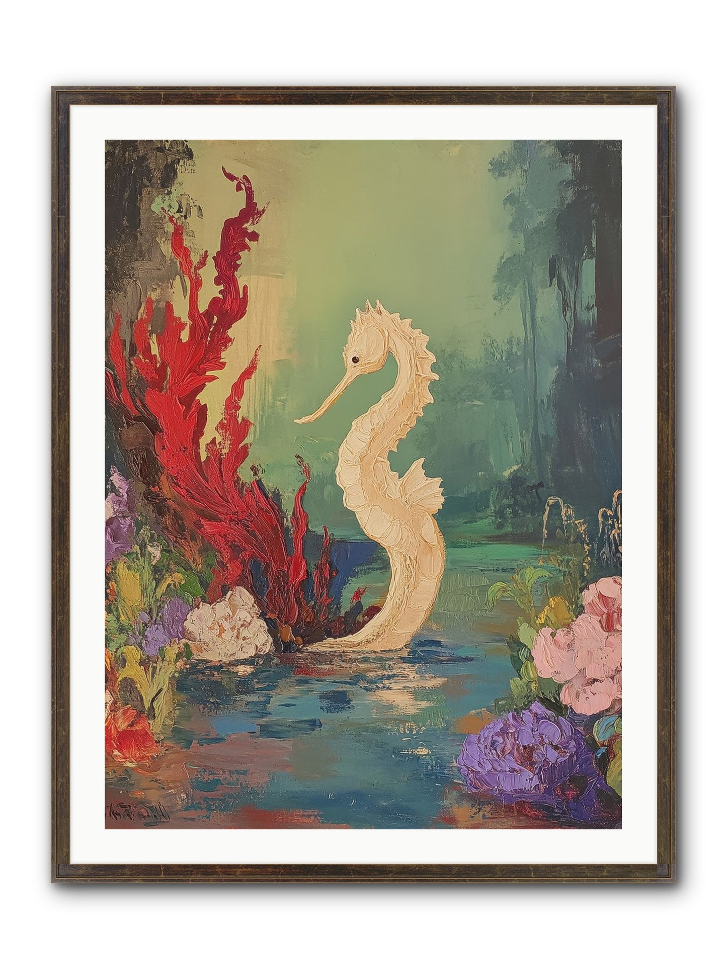 Nautical Sprite Framed Print - Slimwoods Black/Gold 30x40