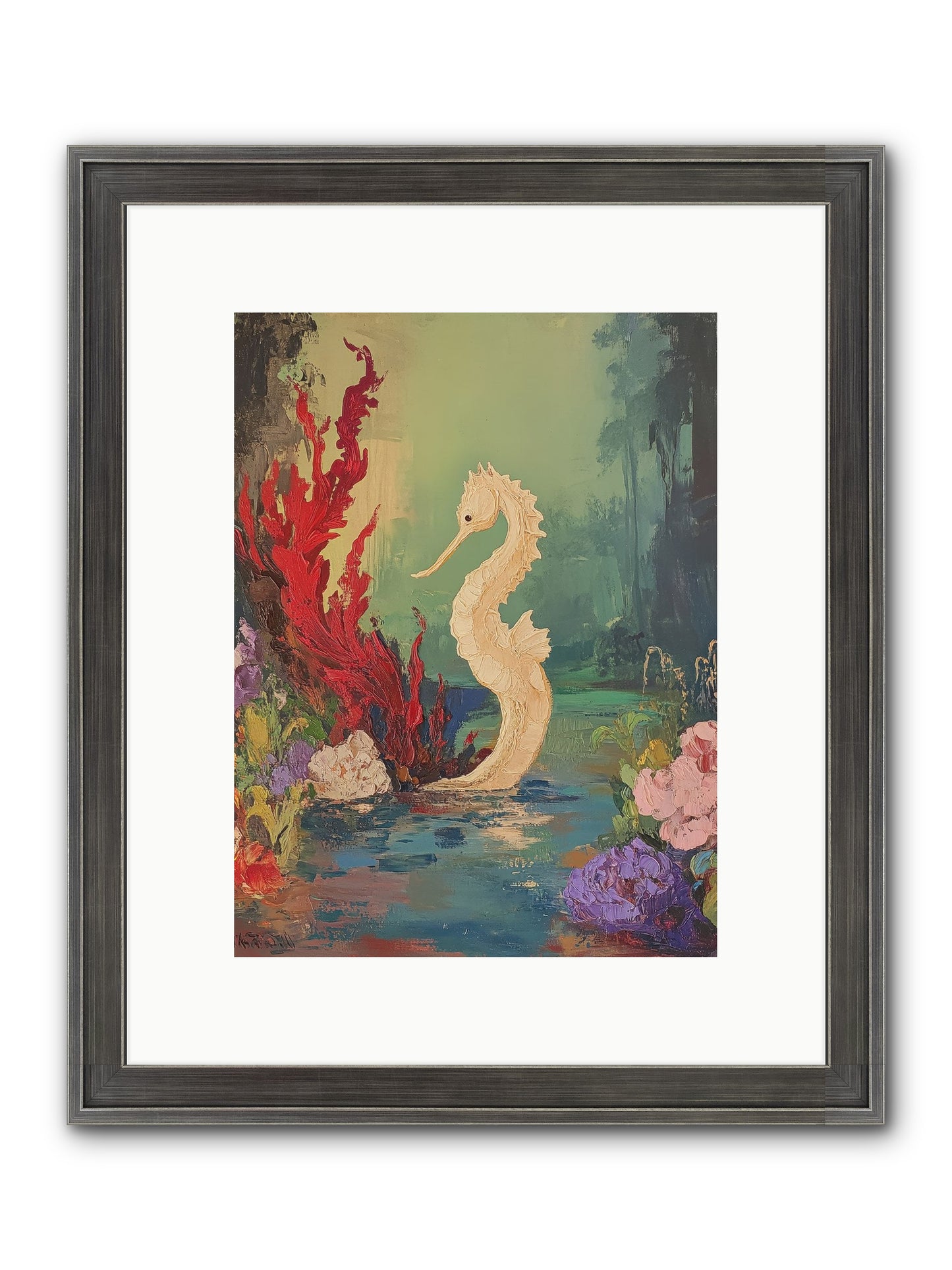 Nautical Sprite Framed Print - Slimwoods Black/Silver 9x12